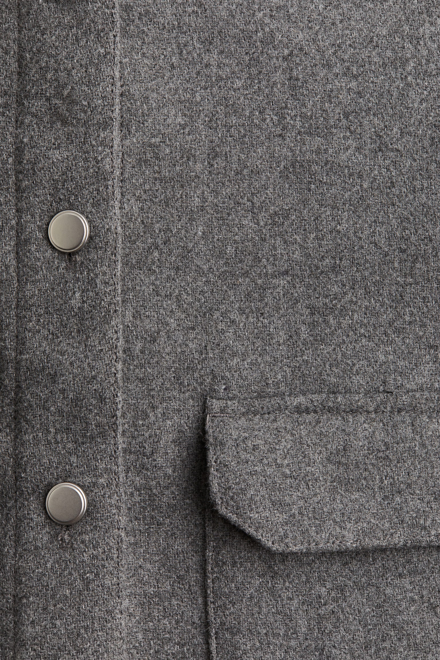 Button-front jacket - Dark grey/Light beige marl - 5