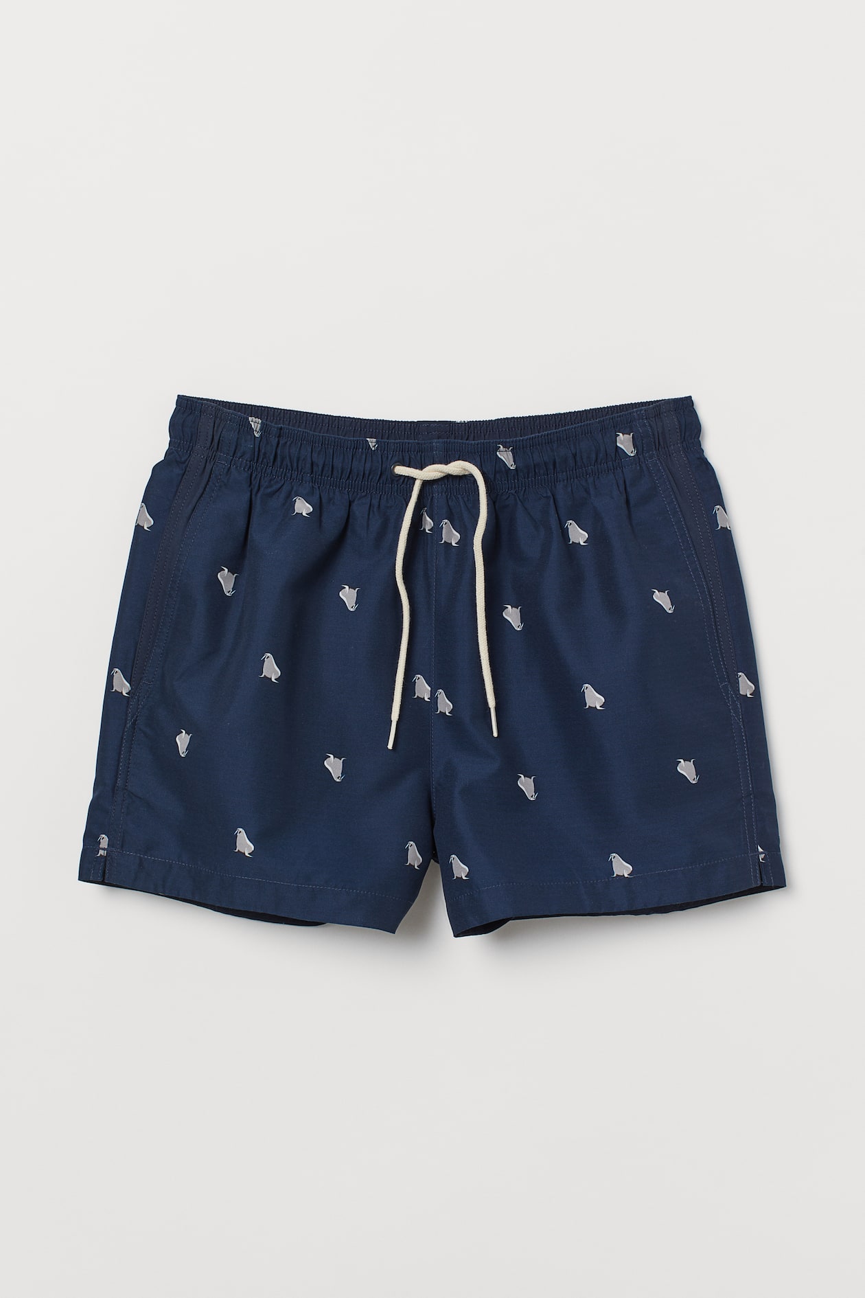 Swim Shorts - Short - Dark blue/walruses - Men | H&M US