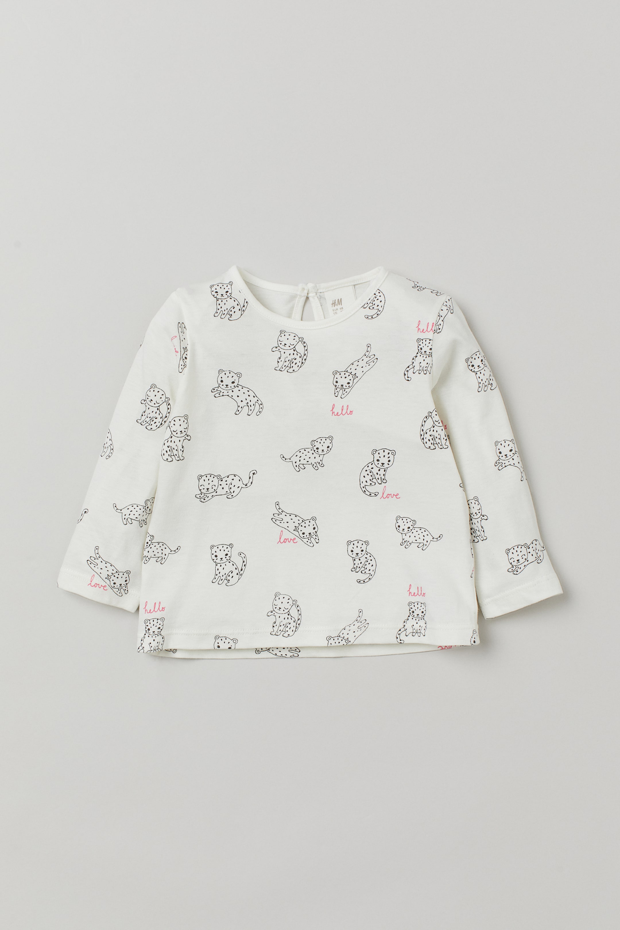 View larger image: Printed top - Natural white/Leopards - Kids | H&M 1