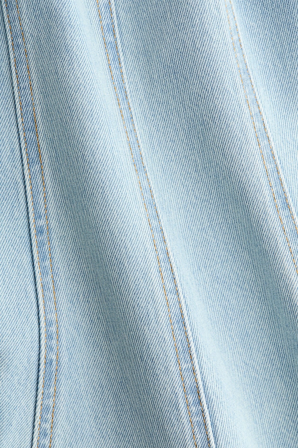 Flared-skirt denim dress - image 3