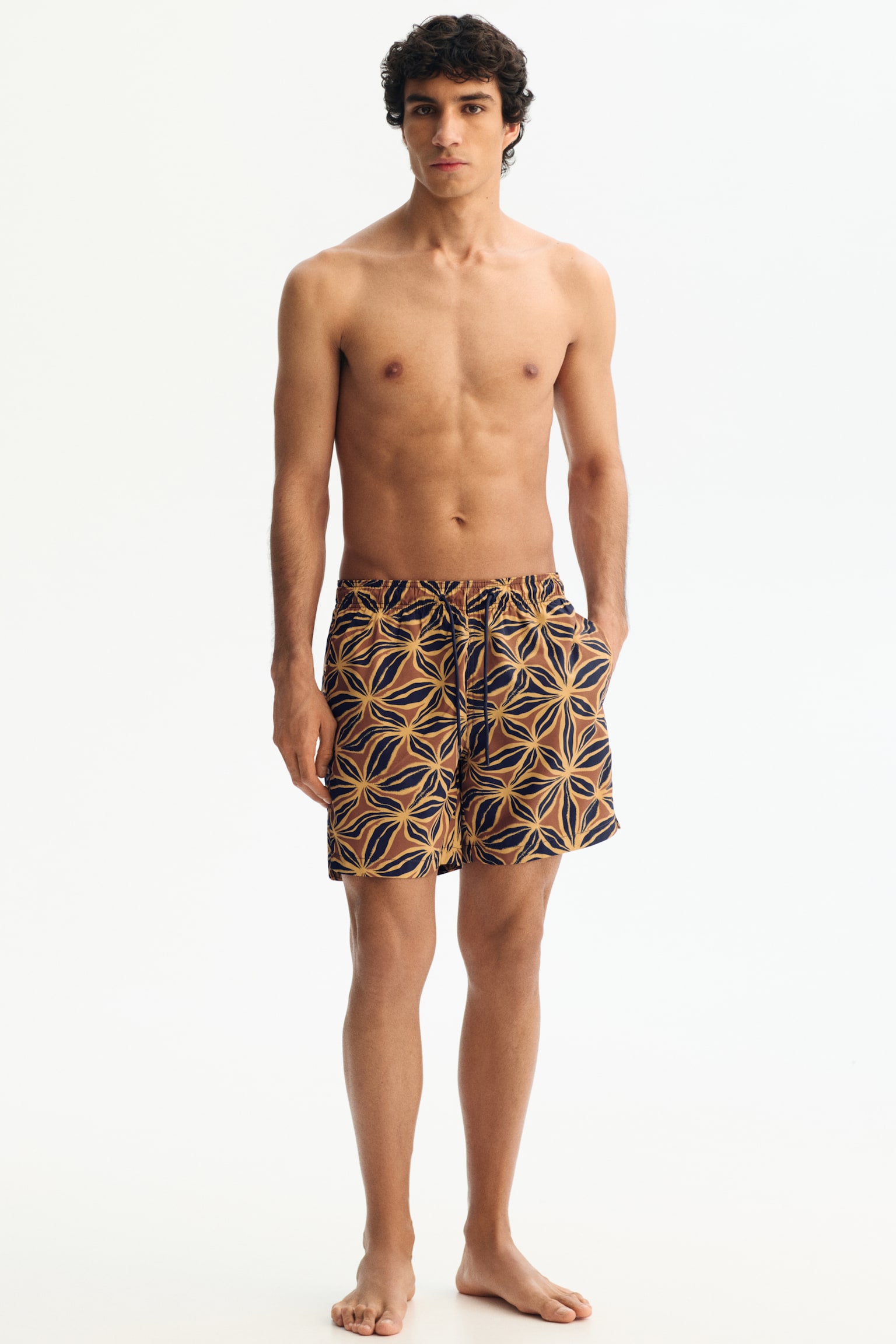Patterned swim shorts - Navy blue/Patterned/Black/Patterned/Navy blue/Patterned/Green/Patterned/Brown/Patterned/Black/Patterned - 4