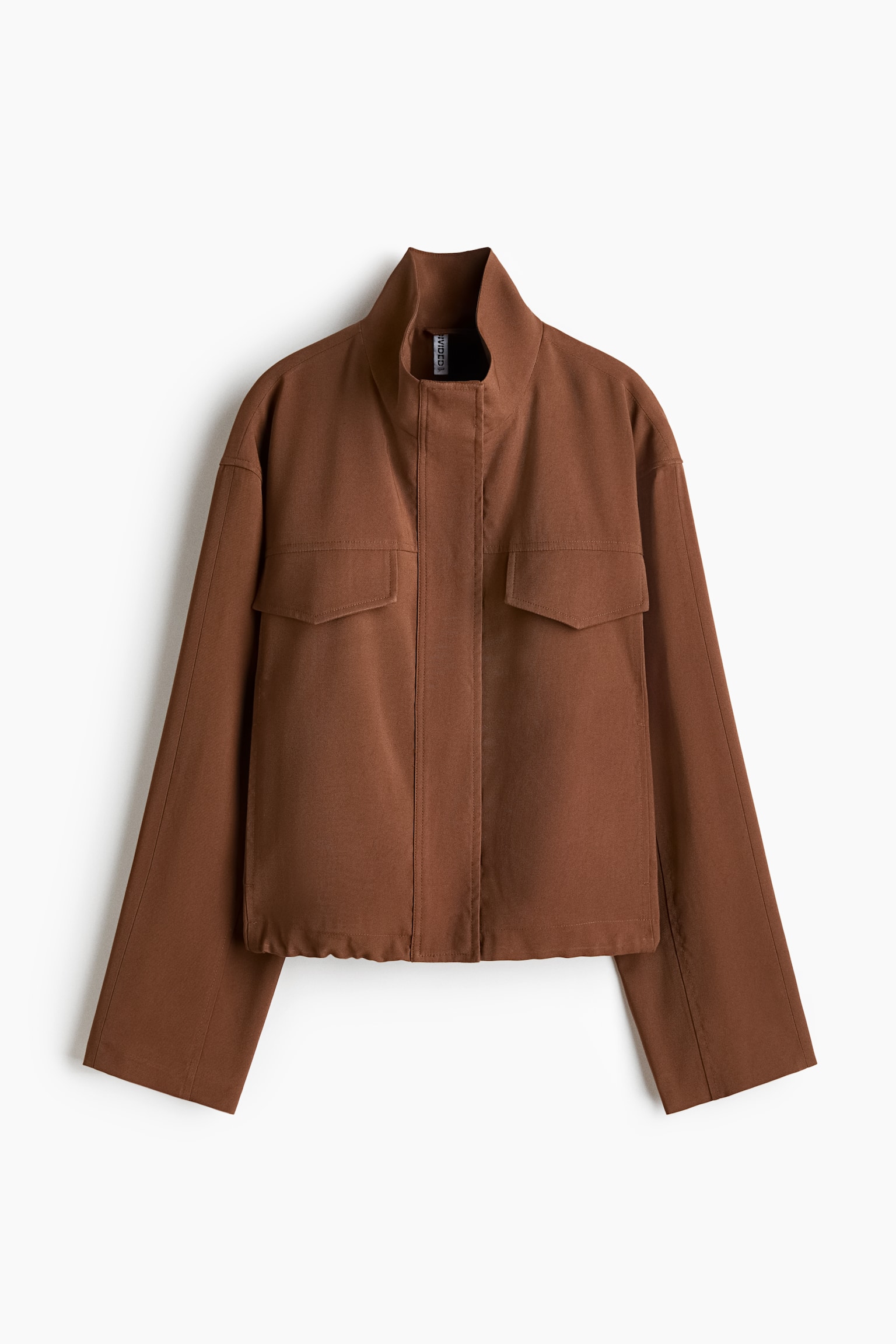 Funnel-collar jacket - Brown