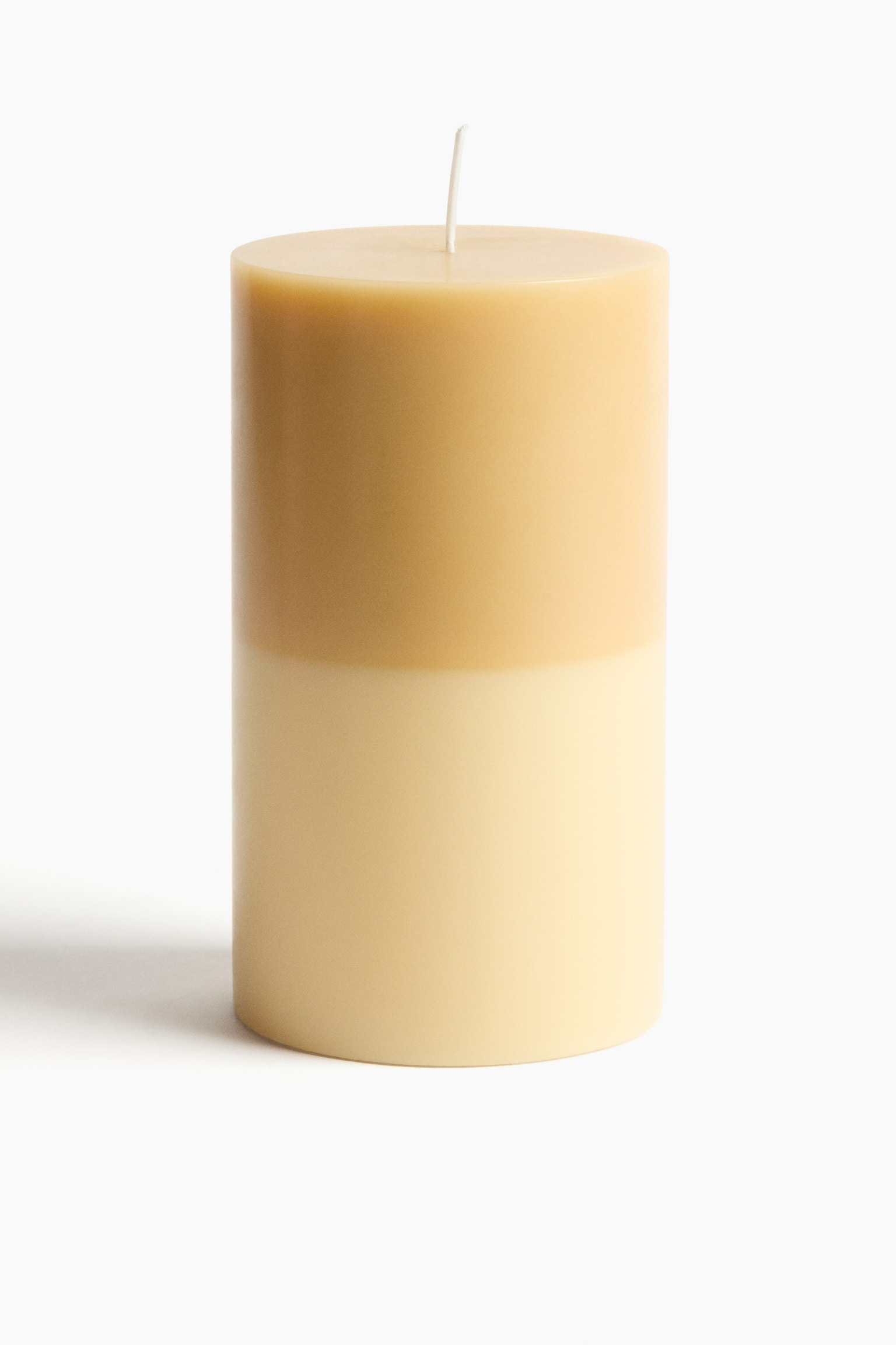 Large pillar candle - Yellow/Light dusty pink/Taupe/White/Green/Colour block - 2