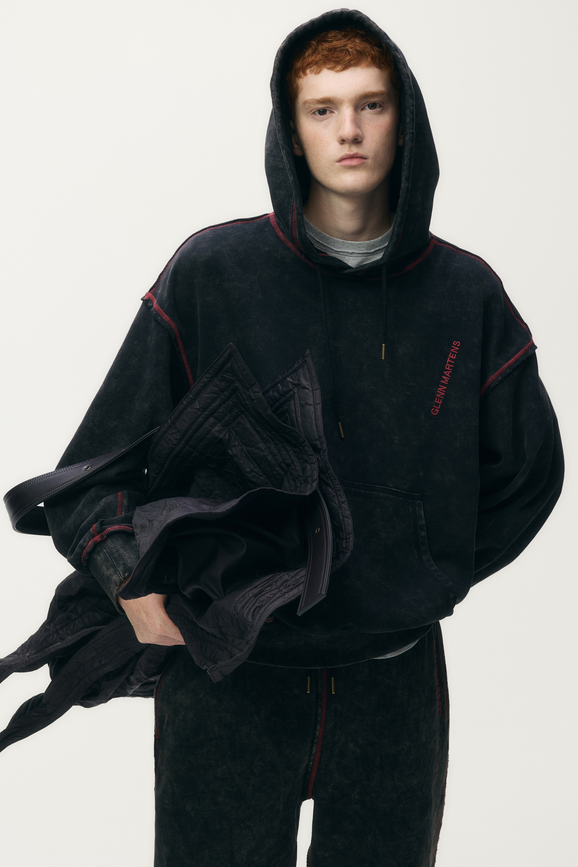 プリントスウェットパーカ - ダークブラウン - Men | H&M JP