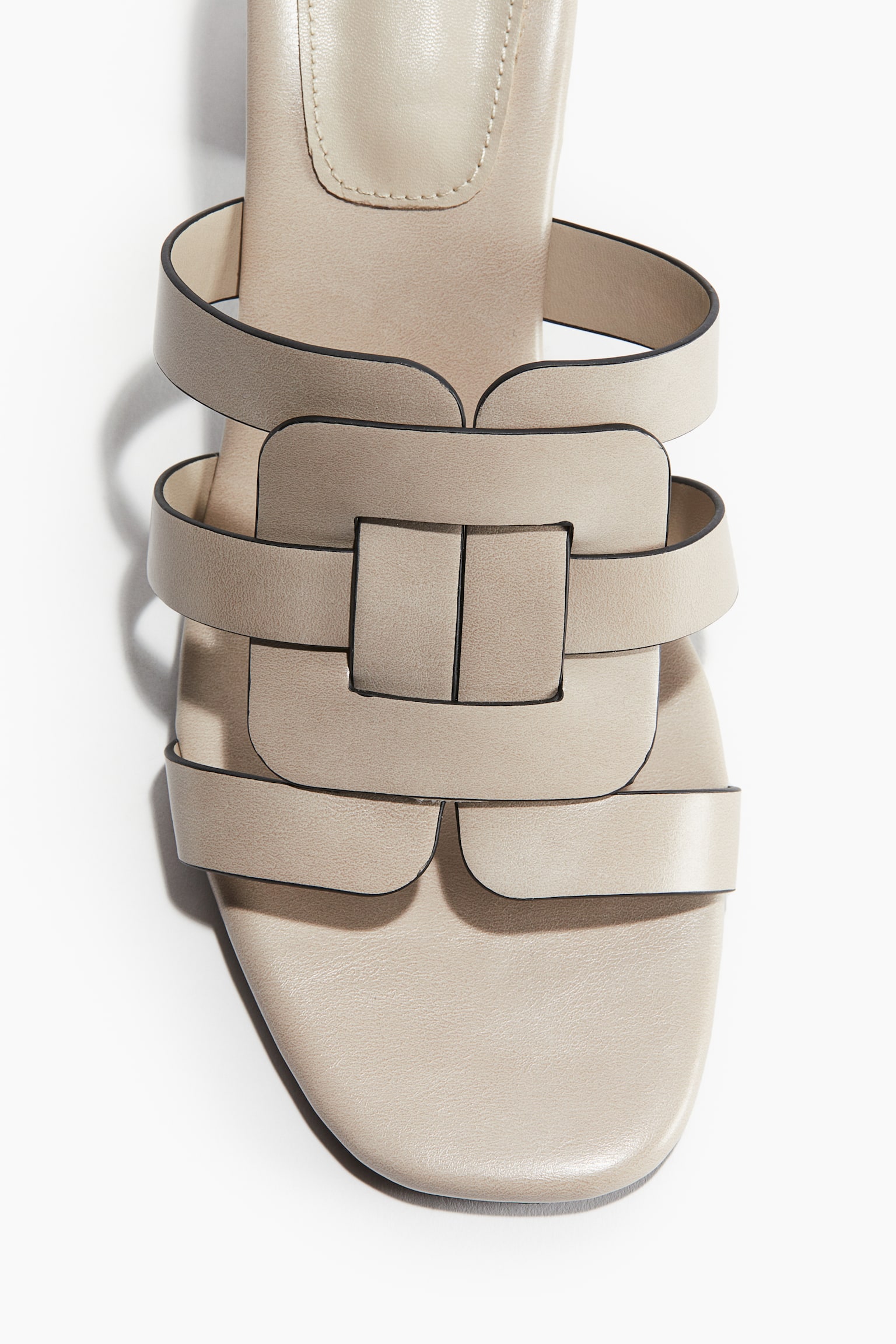 Block Heel Sandals - Light beige/Black/Dark brown - 4