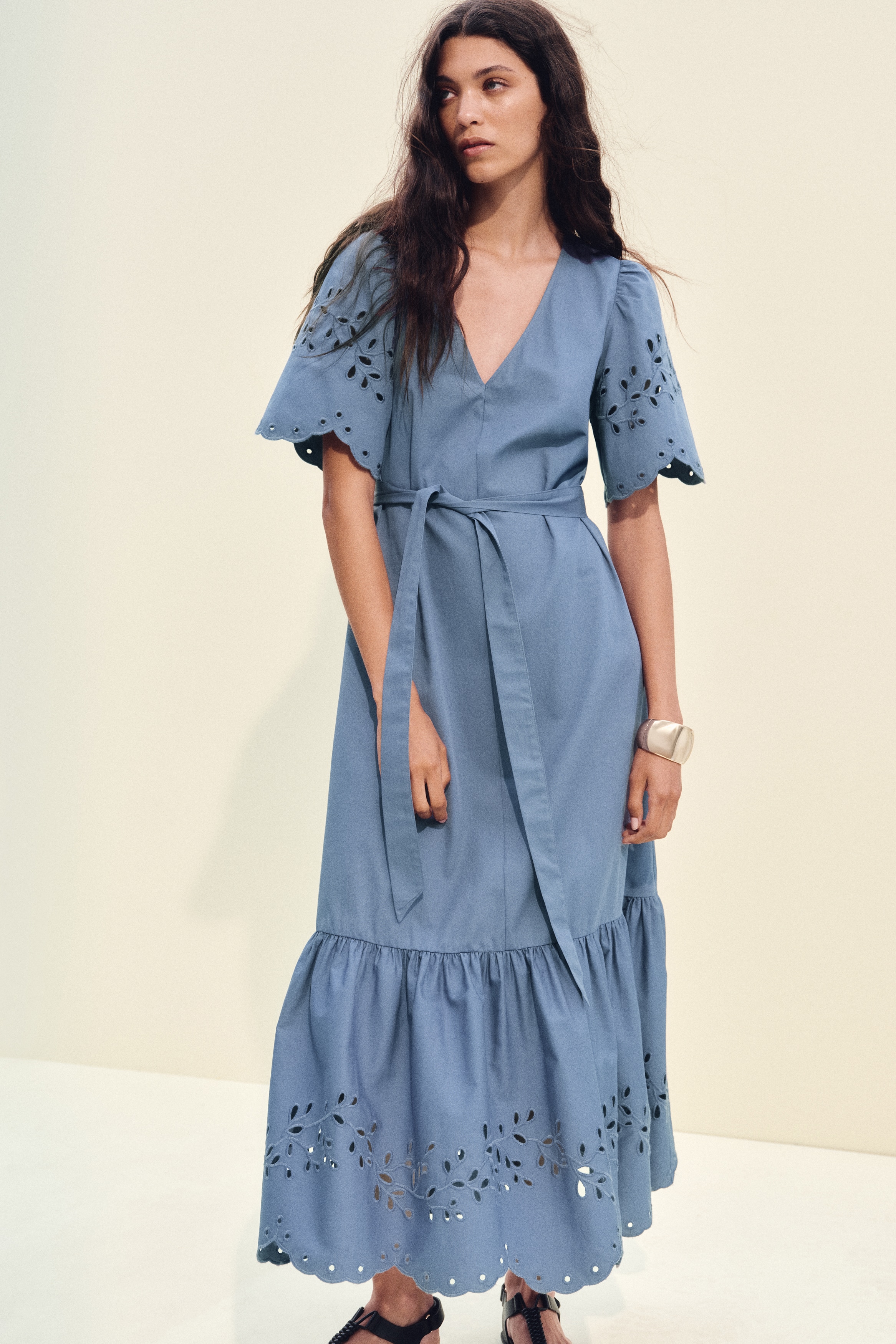 Blue Maxi Dresses | Satin, Floral & Long Sleeve | H&M