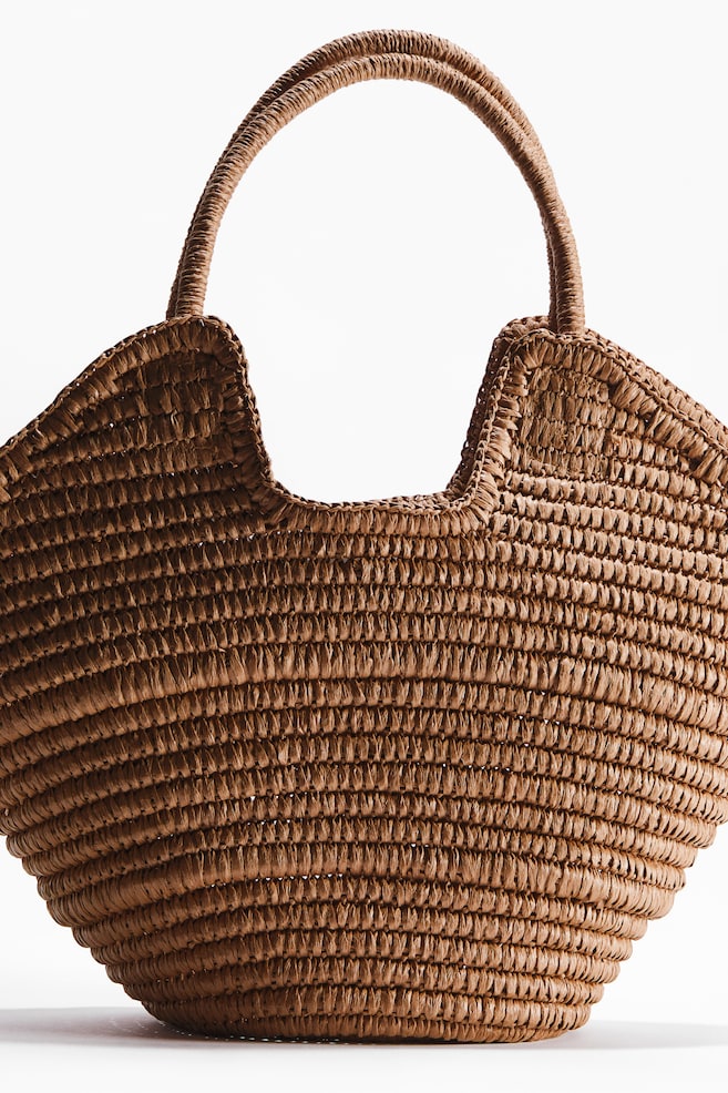 Straw Shopper - Beige/Light beige/striped - 3