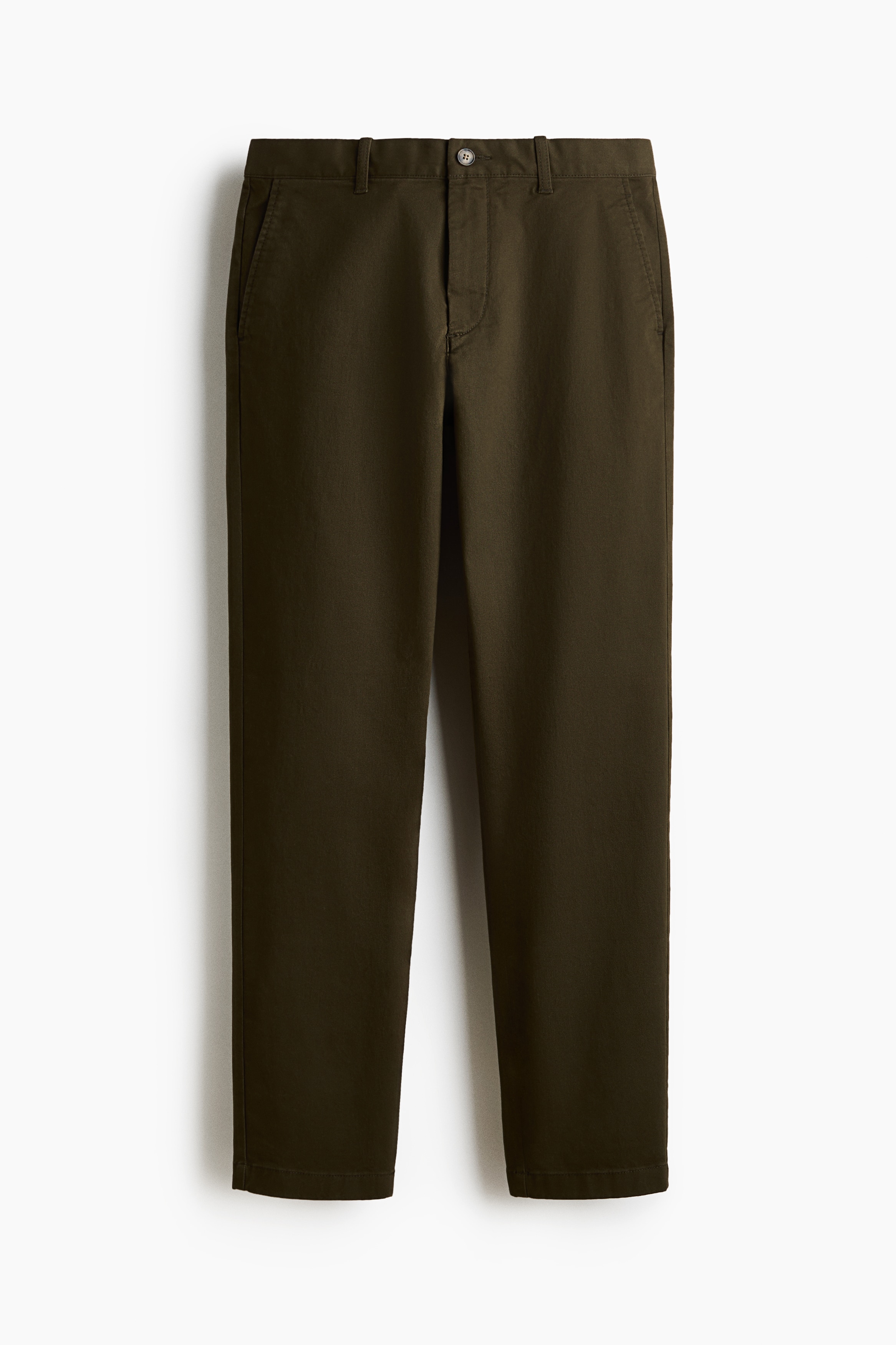 Slim-Fit Cotton Chinos - Dark khaki green/Black/Dark beige/Navy blue/Light beige