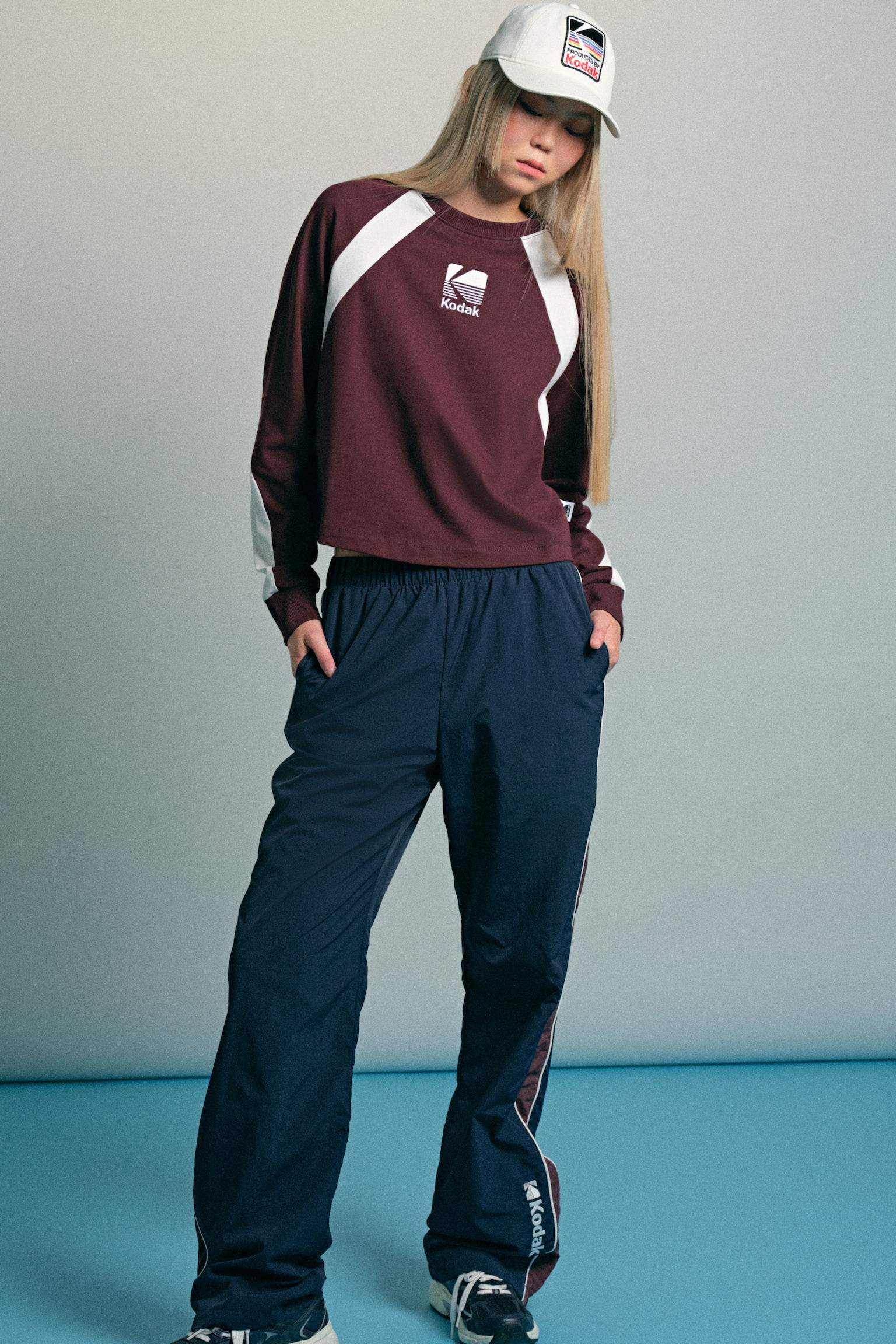 Áo cotton khối màu - Màu đỏ rượu/Kodak - 5