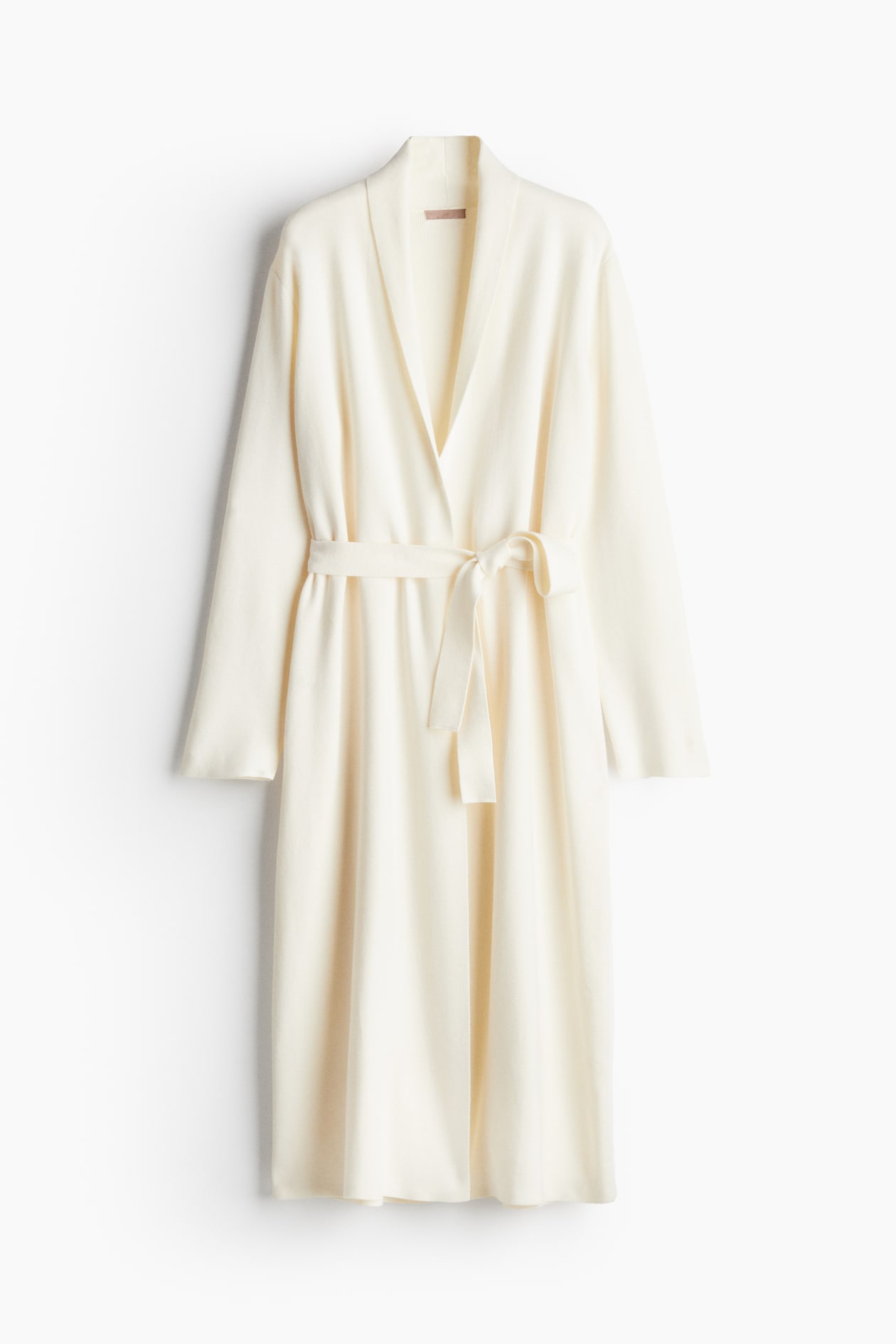 Long tie-belt cardigan Cream Ladies H&M GB