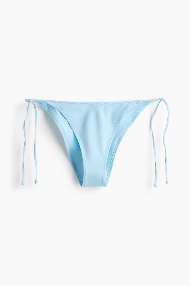 Tie Bikini Bottoms - Light blue/Light purple/paisley/Dark brown/White/floral/Lilac/Yellow/Mint green/Turquoise/Dark brown/polka dot - 1