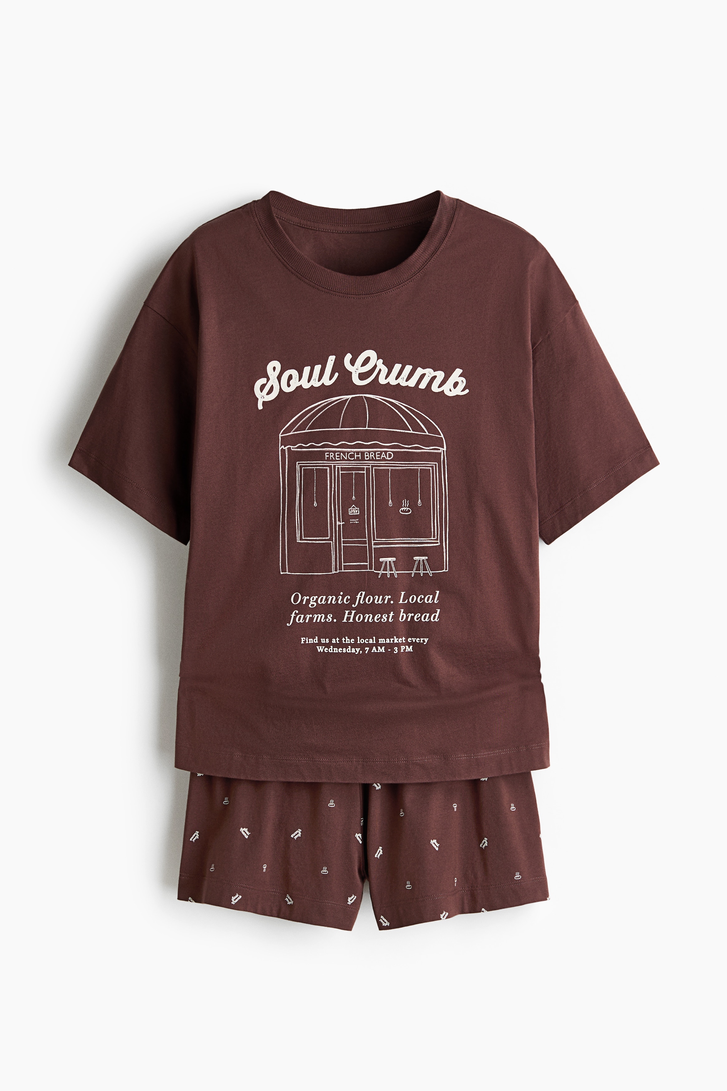 Printed pyjamas - Dark brown/Soul Crumb/White/Floral