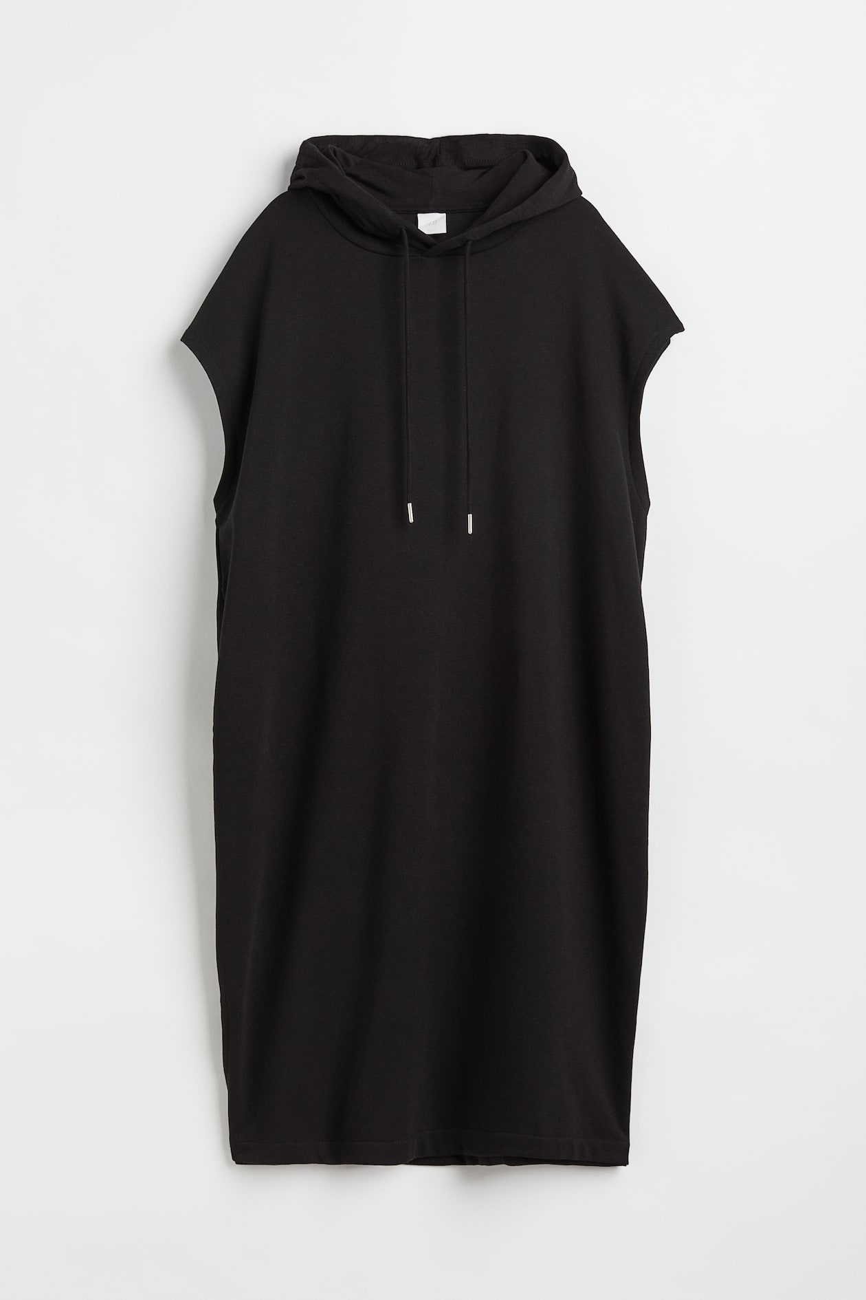 Hooded sweatshirt dress - Sleeveless - Knee length - Black - Ladies | H ...