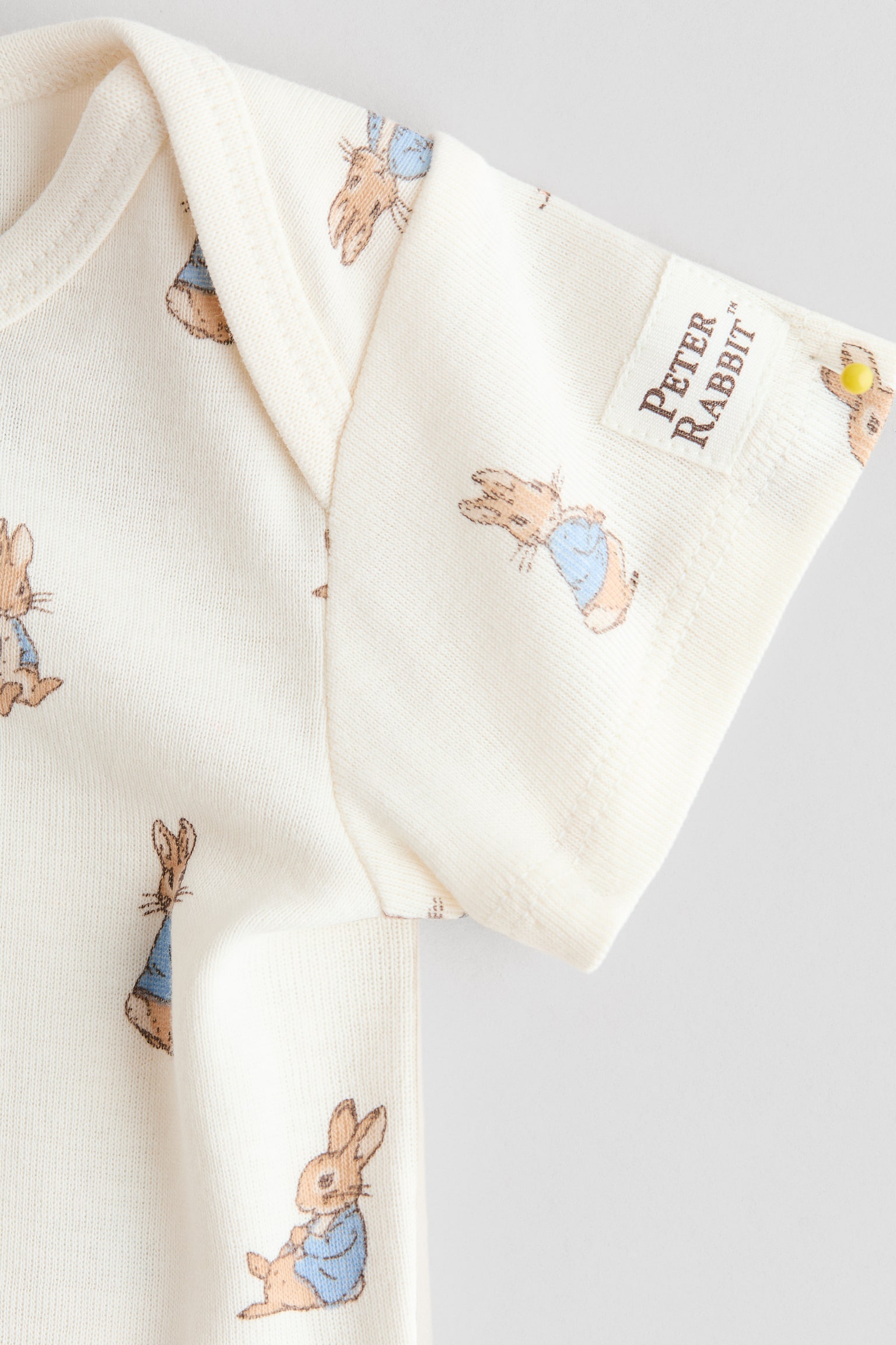 Conjunto de 2 peças em algodão estampado - Creme/Peter Rabbit - 2