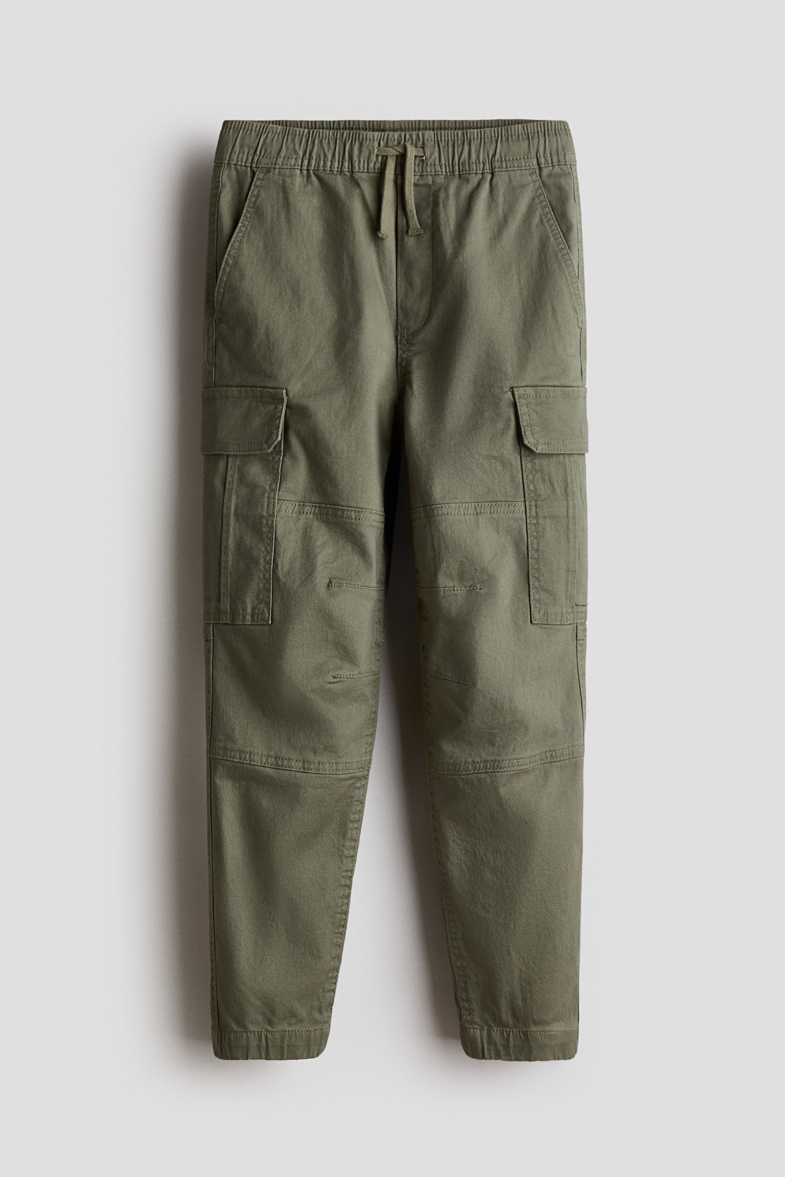 Cotton cargo joggers - Dark khaki green/Black/Beige/Khaki green