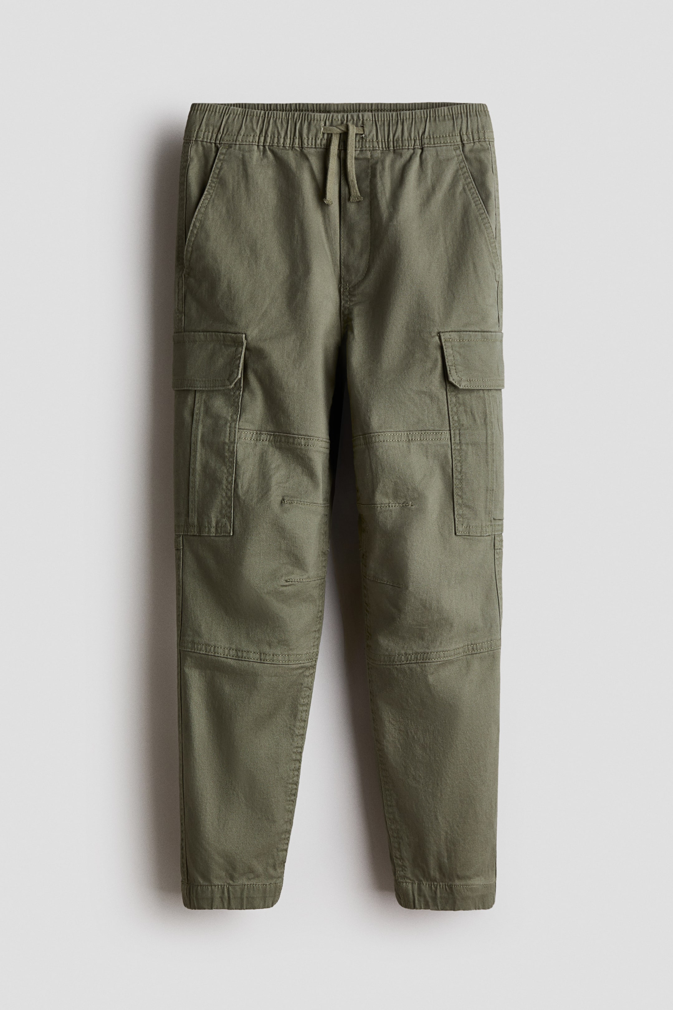 Ver imagen más grande: Joggers cargo de algodón - Verde caqui oscuro - NIÑOS | H&M ES 1
