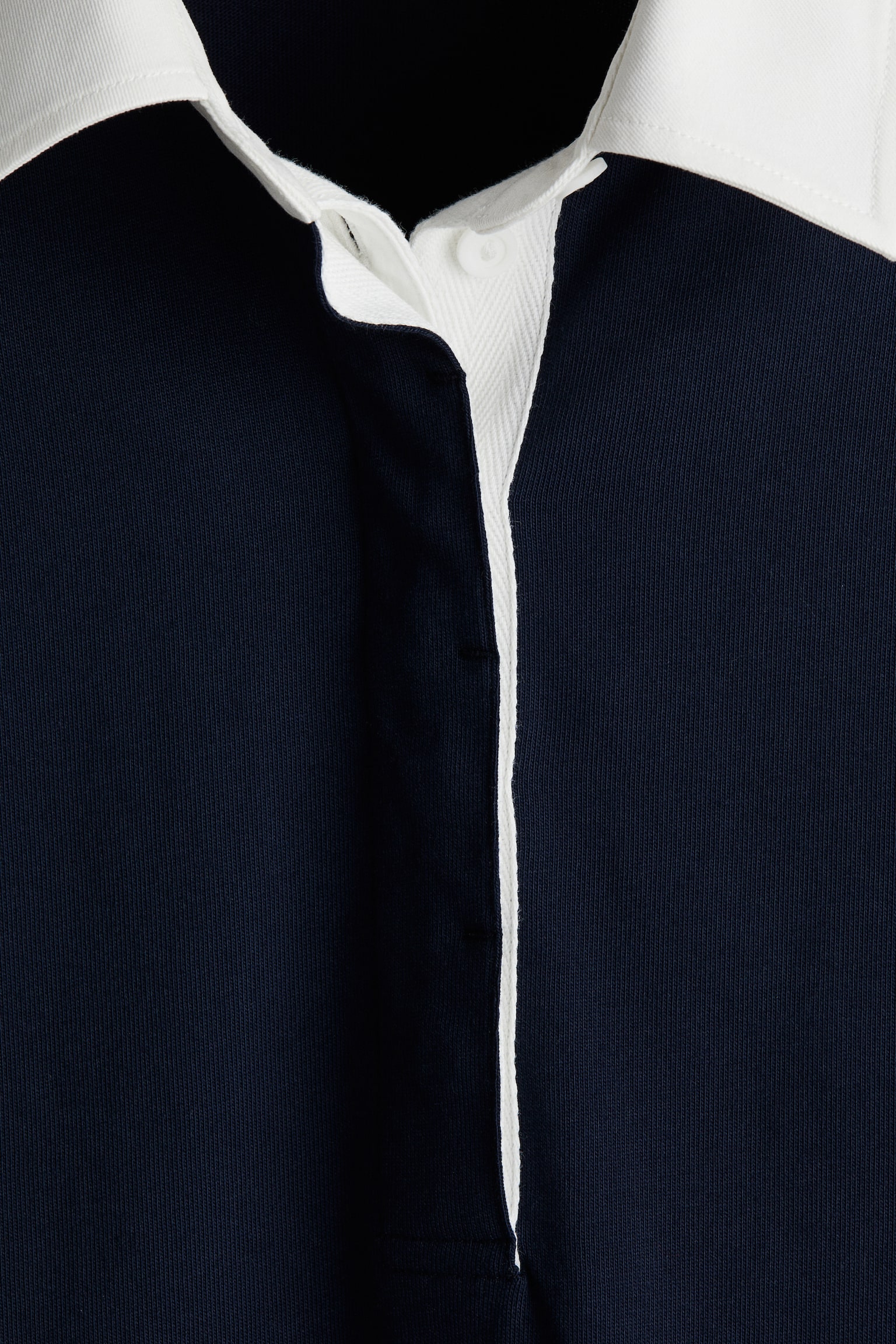 Cotton rugby dress - Navy blue - 2