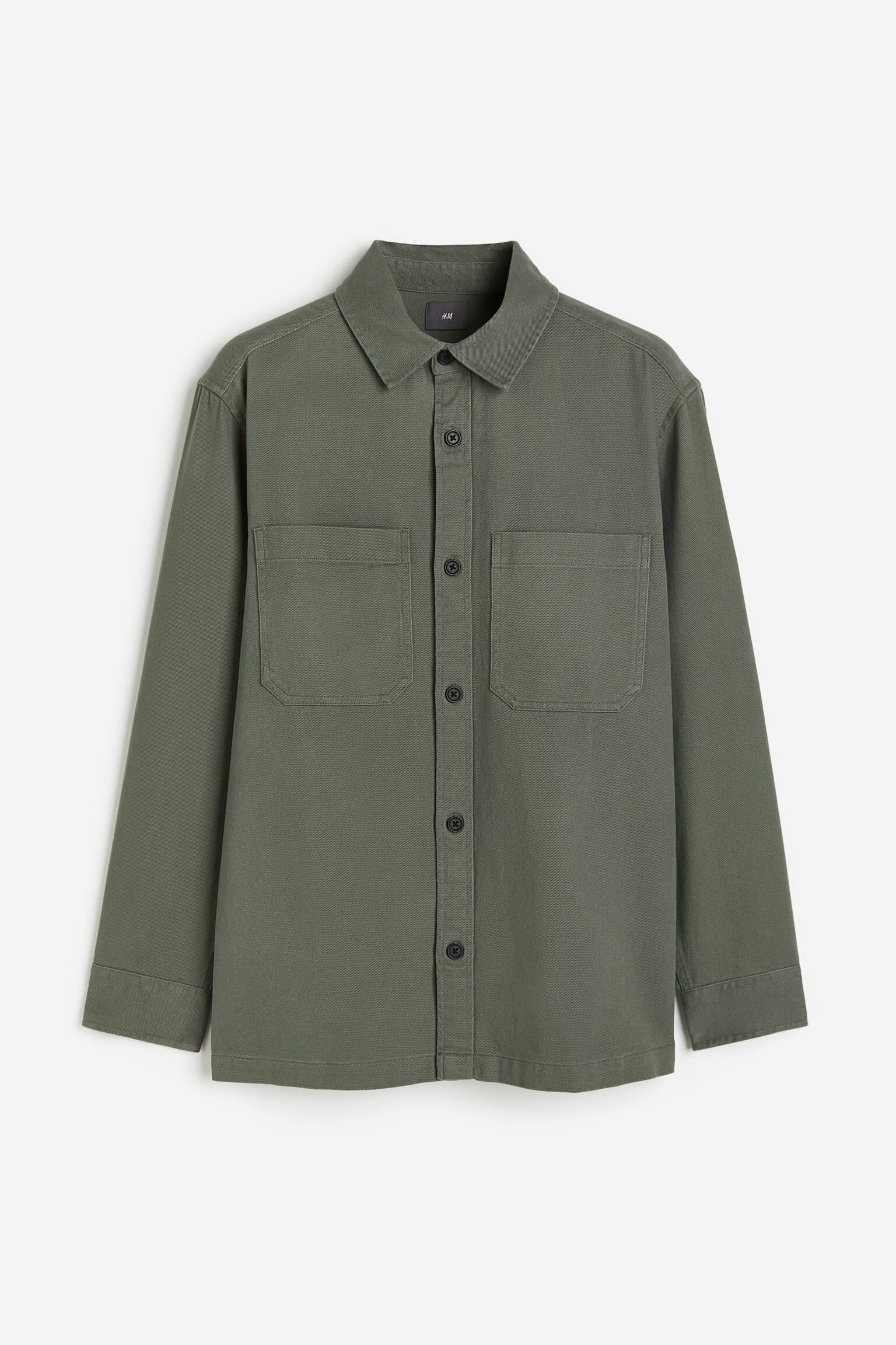 Áo sơ mi khoác Regular Fit - Màu xanh lá đậm - 1