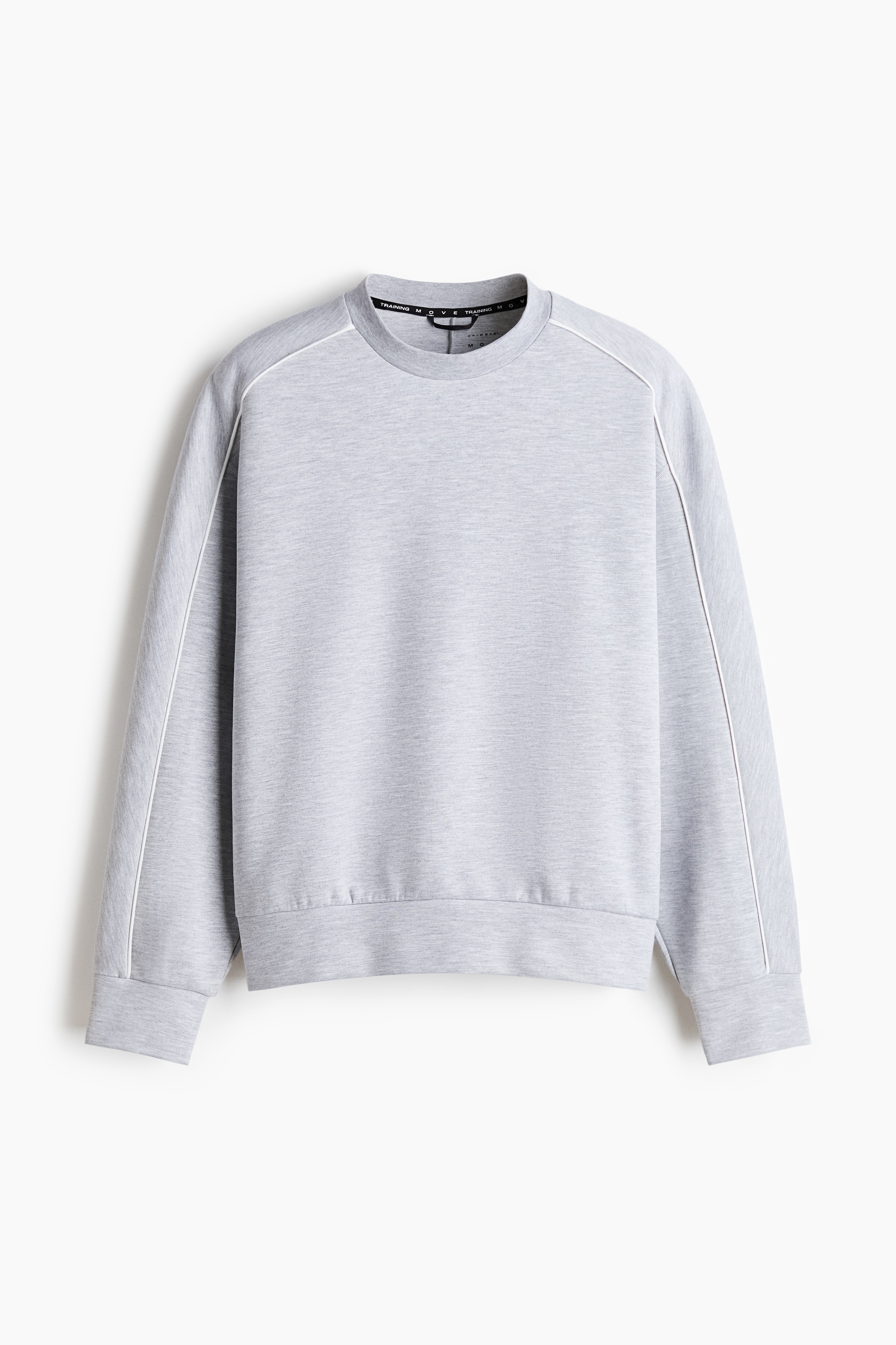 Oversized Fit Sports sweatshirt with DryMove™ - Light grey marl