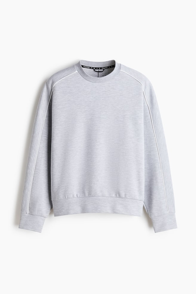 Felpa sportiva con DryMove™ Oversized Fit - Grigio chiaro mélange - 1