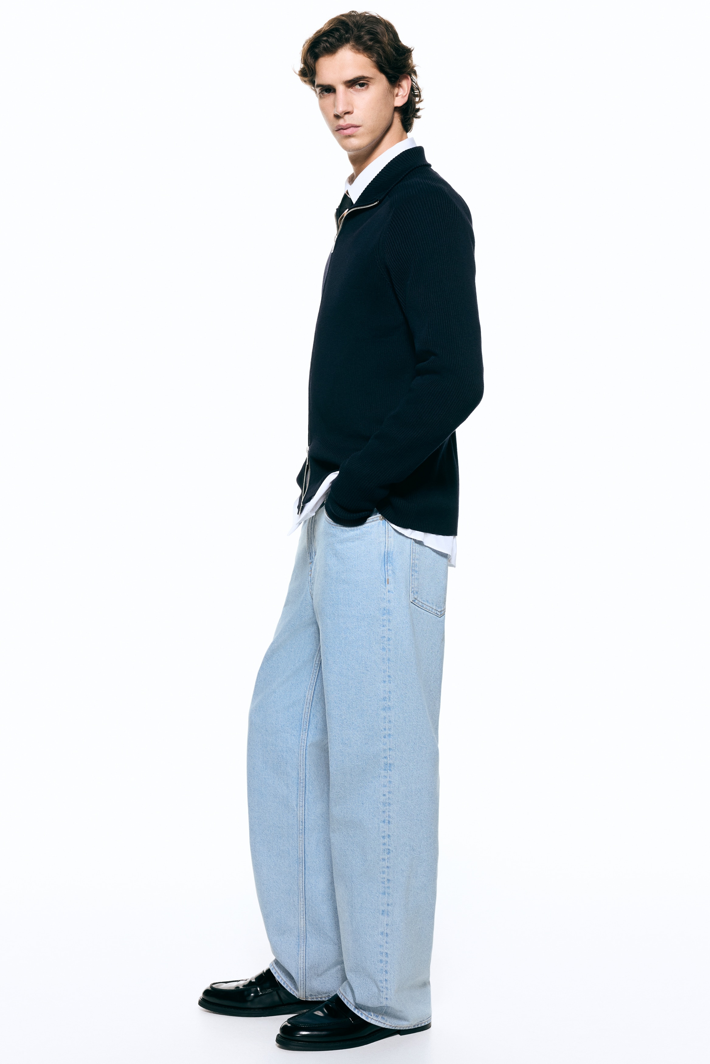 Slim Fit Rib-knit cardigan