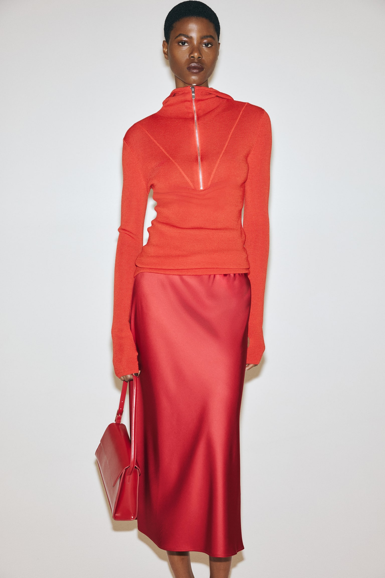 Midi skirt - Red/Dark brown/Black/Light beige/Navy blue/Brown/Snakeskin pattern/Light beige/Leopard print/Dark red/Burgundy/Dark beige/Leopard print/Black/White floral/Dark purple/Pale yellow - 3