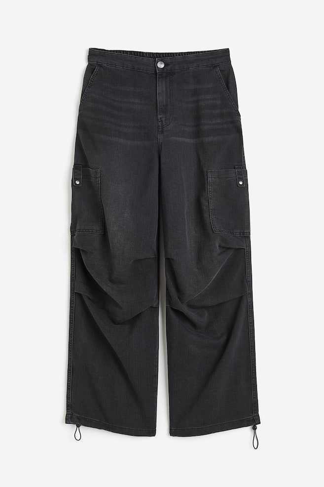 Denim parachute trousers - Dark grey - 2
