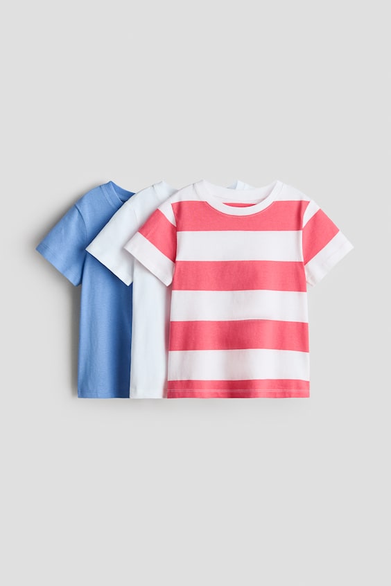 Детские футболки H&M 3-Pack Cotton T-Shirts