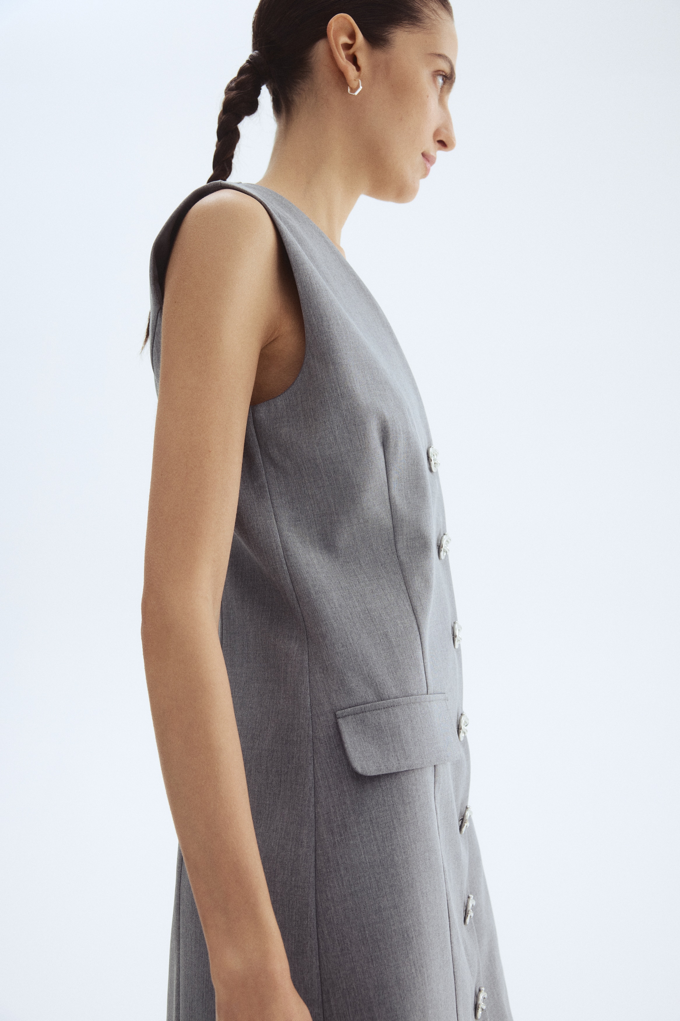 Women's White Button-Front Dress | H&M US Women's White Button-Front Dress | H&M US