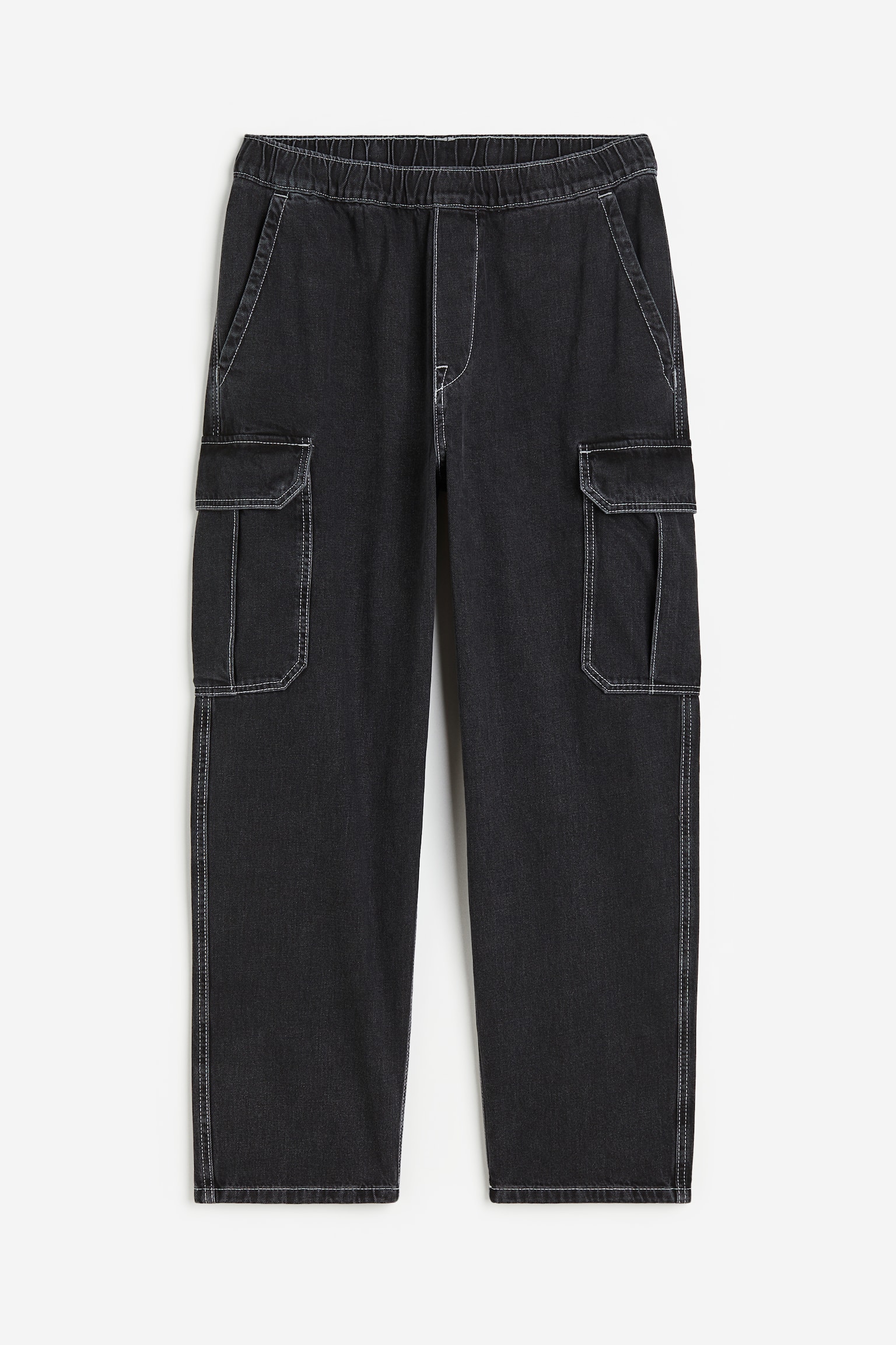 Loose Cargo Denim Joggers - Black/Light denim blue/Light denim grey/Navy blue - 2