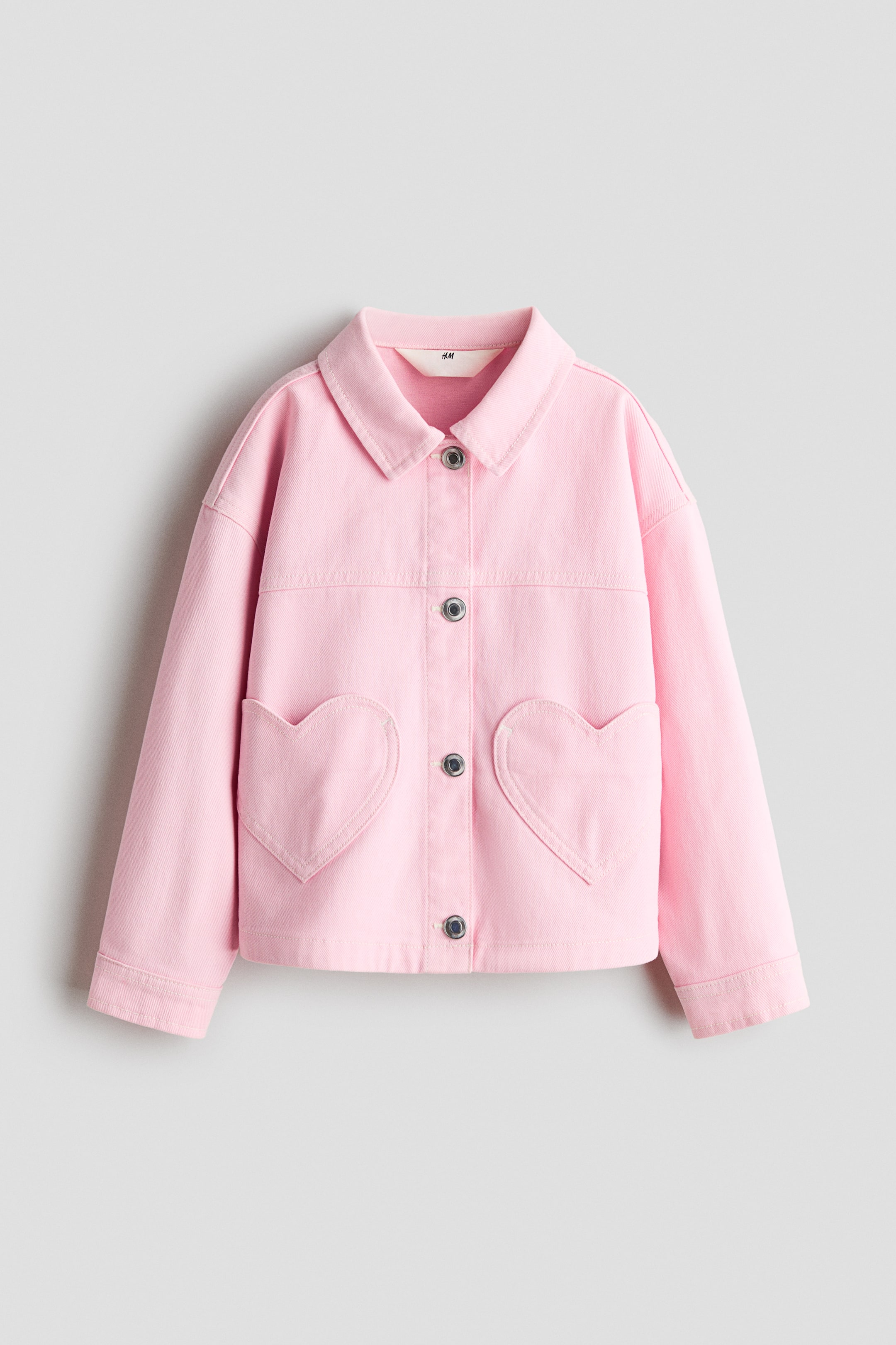 Преглед на по-голямо изображение: Яке от габардин с джобове-сърца - Light pink - ДЕЦА | H&M BG 1