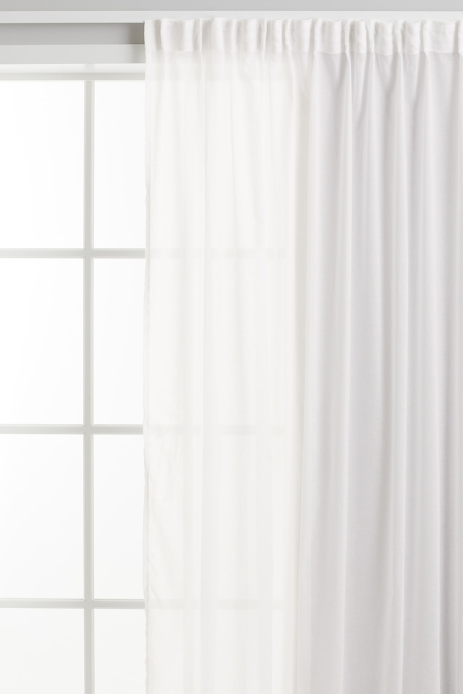 1-pack wide curtain length - White/Light beige/Greige/Light khaki green - 2