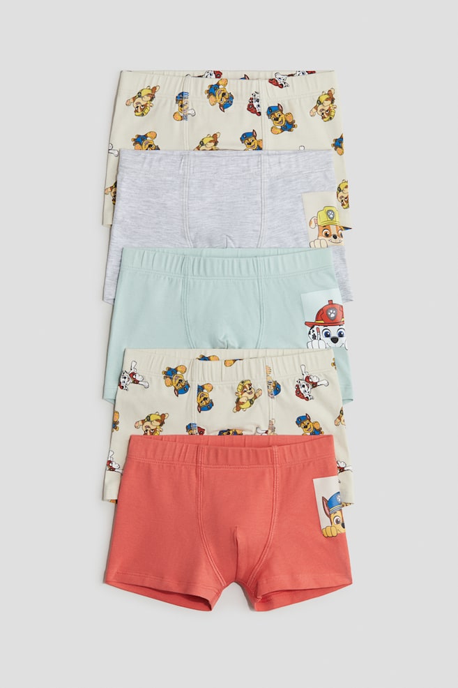 5-pack Boxer Briefs - Coral red/PAW Patrol/Cream/PAW Patrol/Cream/Cars - 1