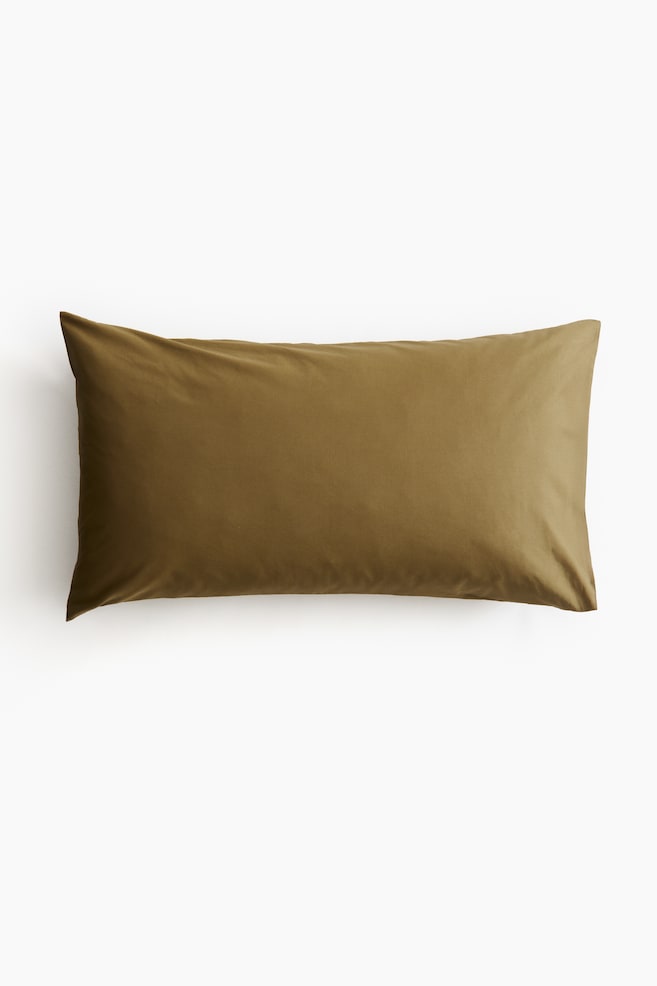 Cotton Pillowcase - Olive green - 1