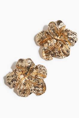 Orecchini a forma di fiore con resina nera, argento sterling 925 placc