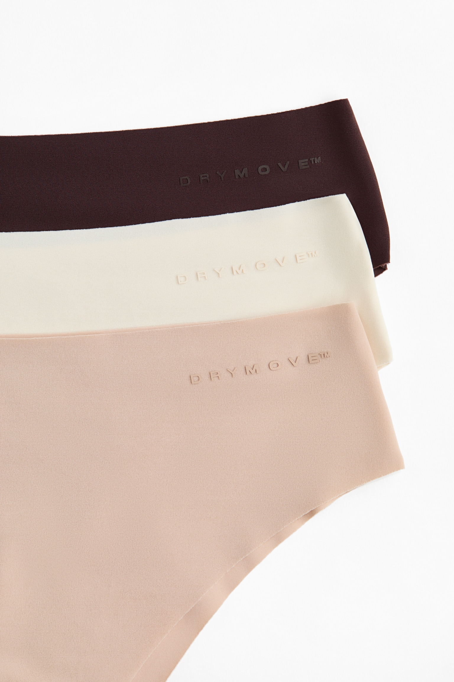 3-pack sports Brazilian briefs with DryMove™ - Beige/Black - 2