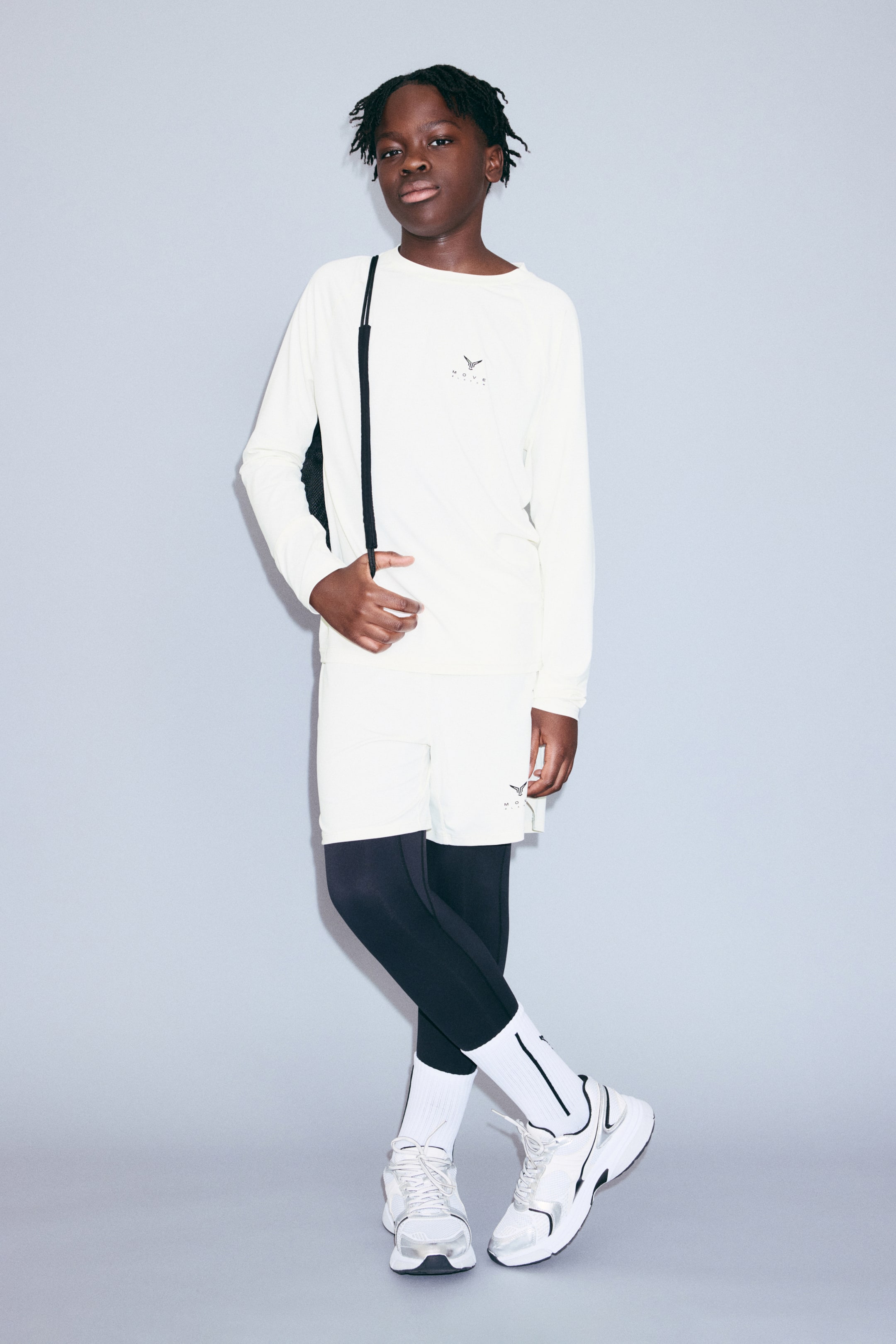 Ampliar la imagen: Playera deportiva con DryMove™ - Crema/Negro - Kids | H&M MX 3