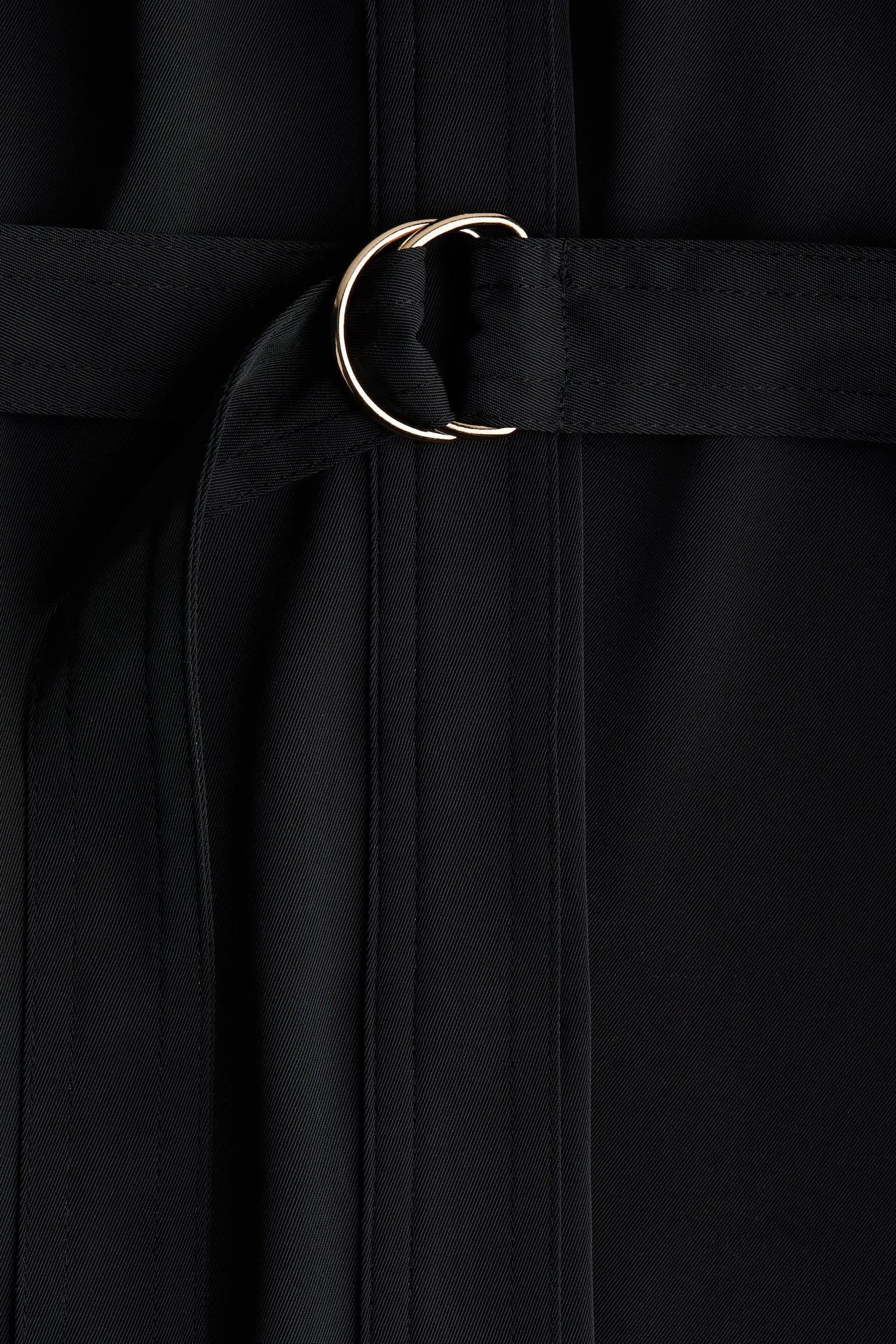 MAMA שמלת חולצה עם חגורה - שחור - 2