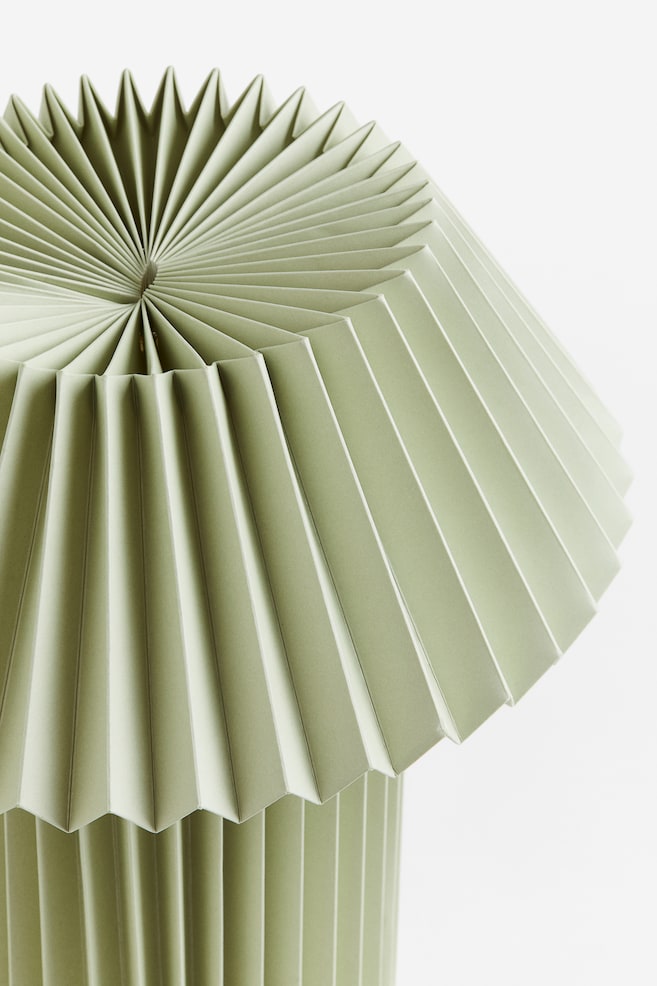 Lampe de table en papier - Vert pistache/Marron clair/Jaune/Gris - 3
