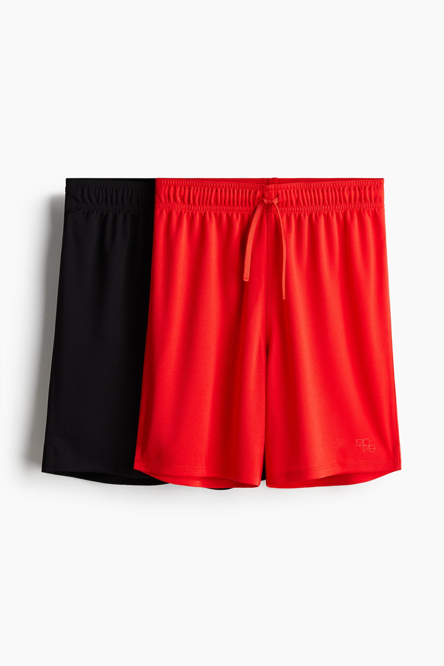 2-pack sports shorts in DryMove™ - Red/Black/Black - 1