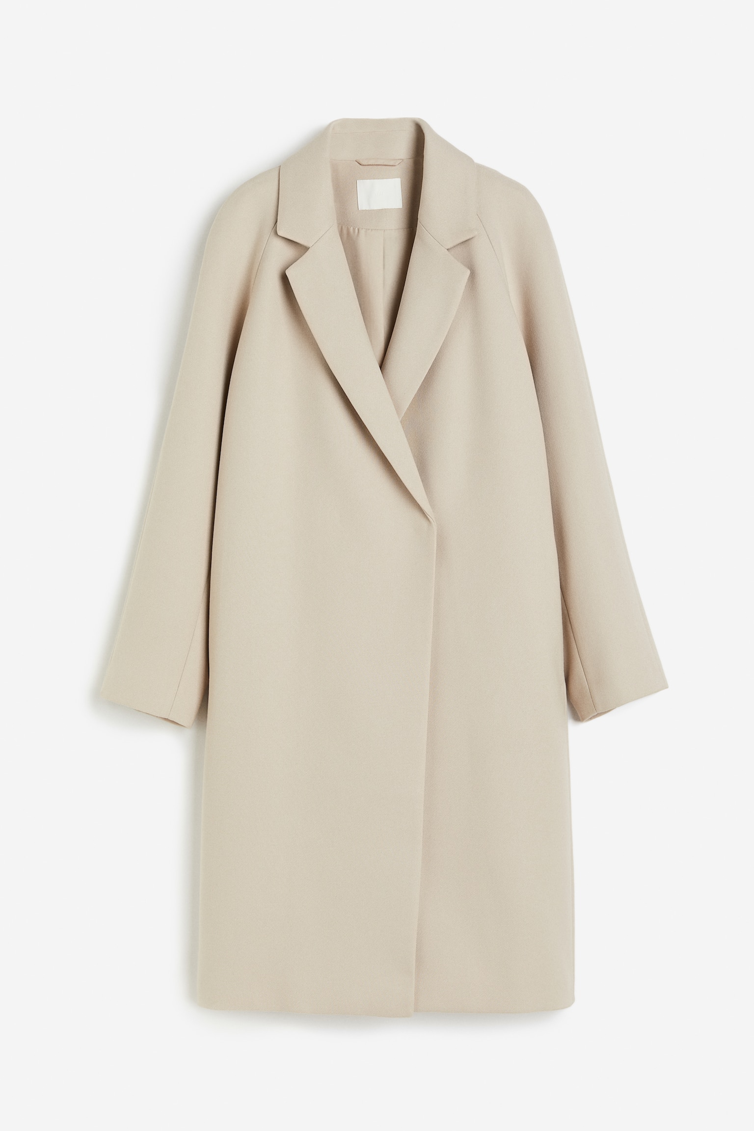 Double Breasted Midi Coat - Light beige/Black - 2