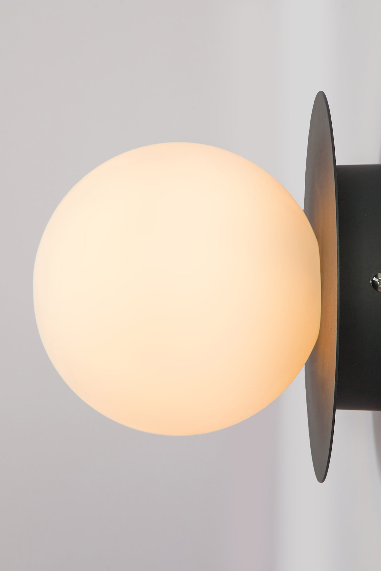 Opal Disk Wall Light - Dark Grey/Gold - 4