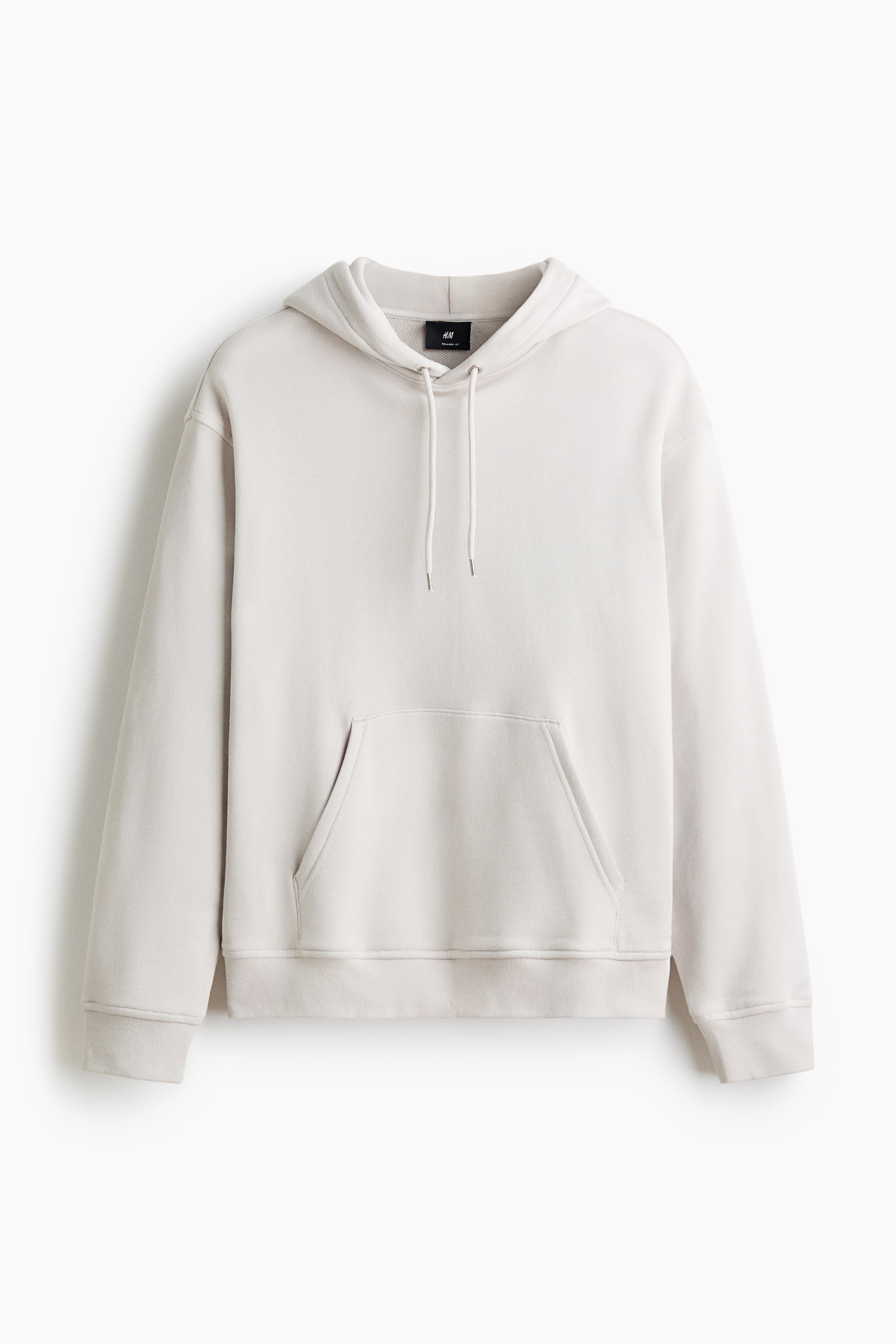 Relaxed Fit Hoodie - Light grey/Black/Light grey marl