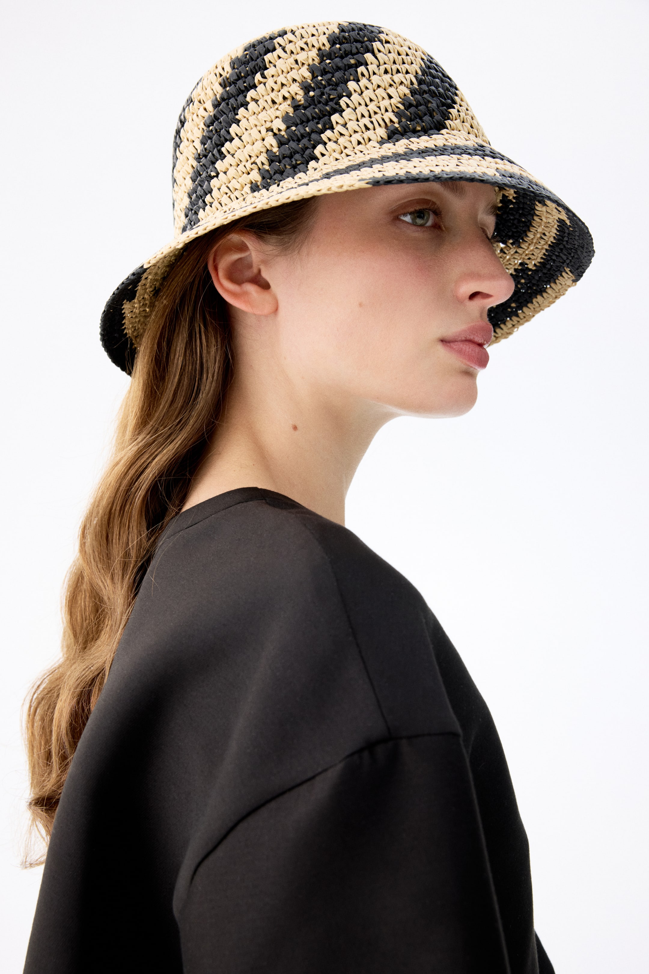 View larger image: Handmade Straw Bucket Hat - Light beige/black - Ladies | H&M CA 1