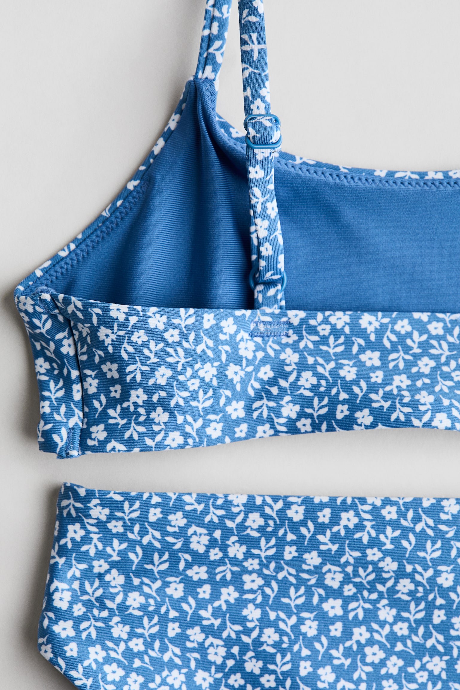 Bikiny - Modrá/květy/Černá - 2