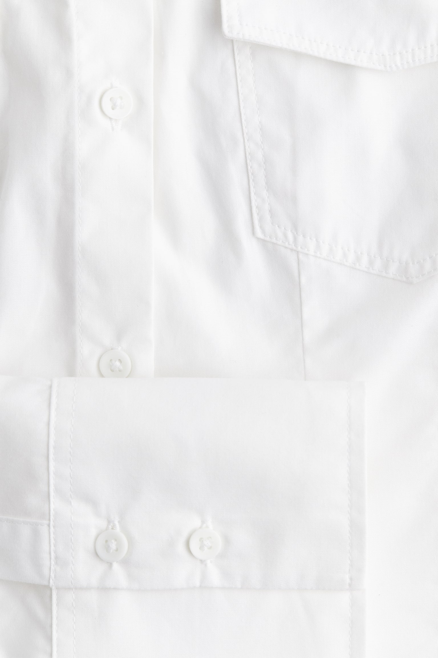 Tapered Waist Cargo Shirt - White - 6