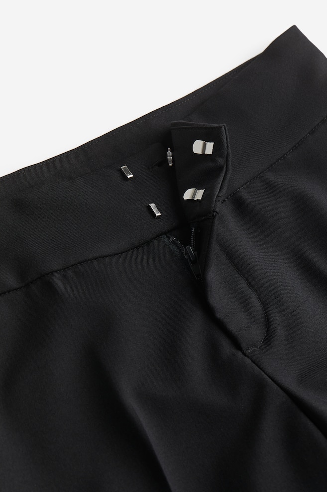 Wide tailored trousers - Black/Light grey marl/Dark greige - 6