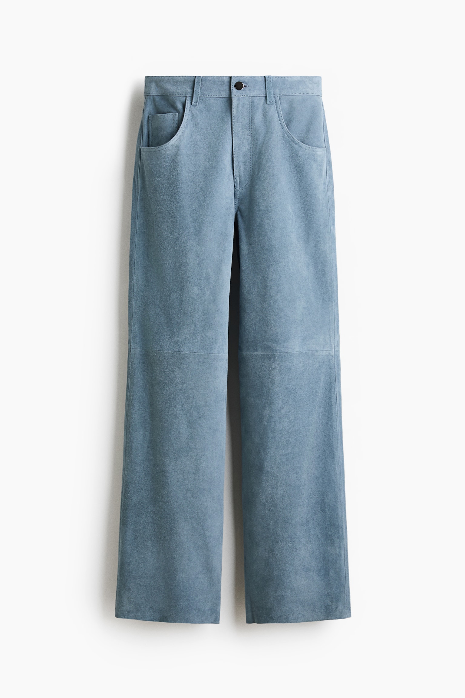 Suede trousers - Dusty blue - 2