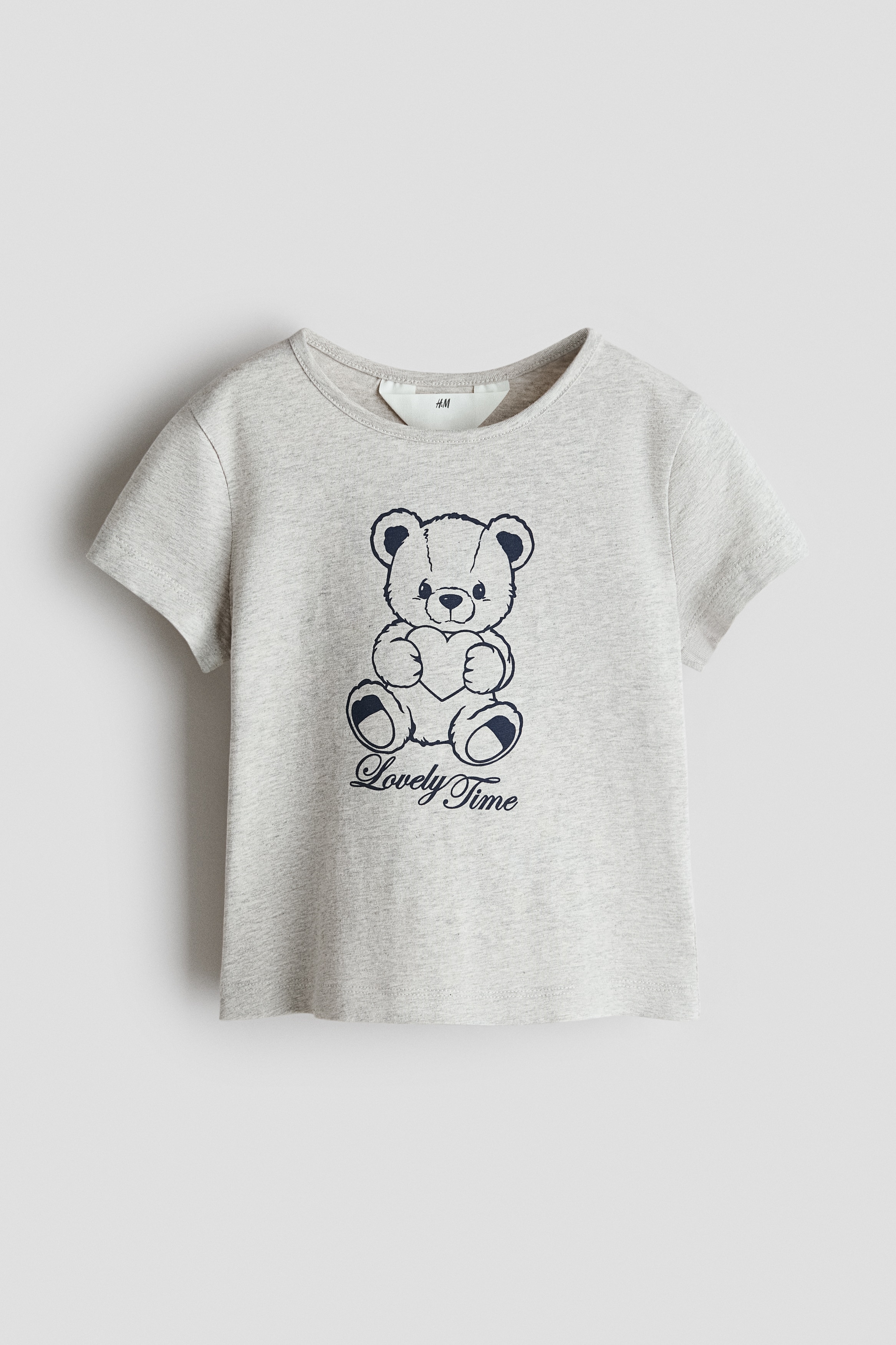 Bawełniany T-shirt z nadrukiem - Jasnoszary melanż/Lovely Time/Ecru/Los Angeles/Jasnoturkusowy/California/Jasnoróżowy/Kwiaty