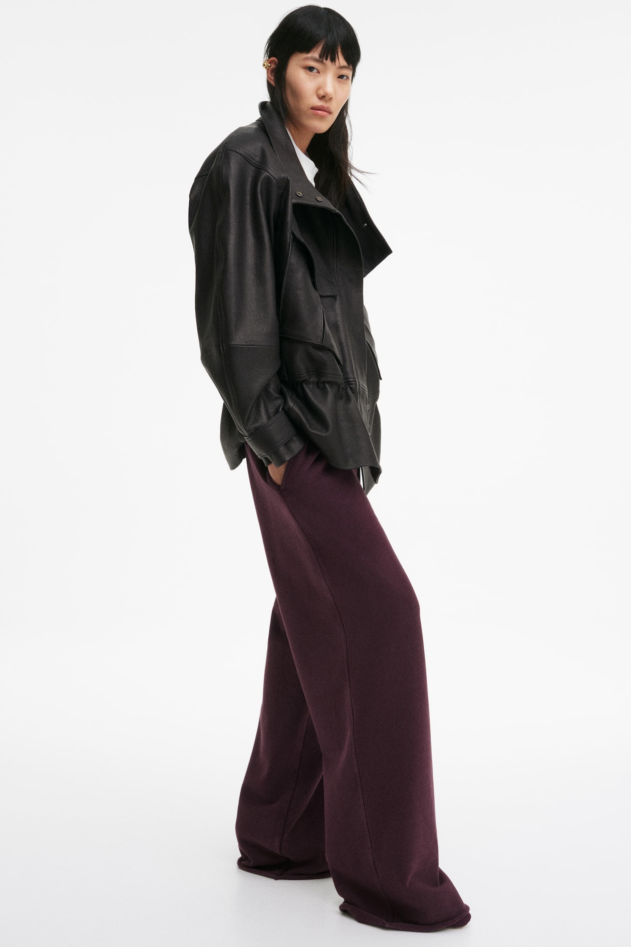 Wide-Leg Cotton Joggers